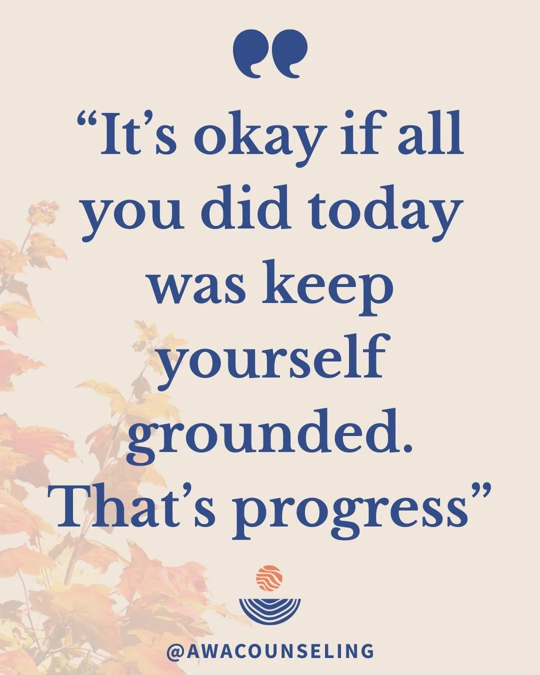 &ldquo;It&rsquo;s okay if all you did today was keep yourself grounded.&rdquo;
That&rsquo;s not a setback!

If no one told you today: surviving is still a win.
Regulating your nervous system is still healing.
Choosing calm over chaos is still strengt