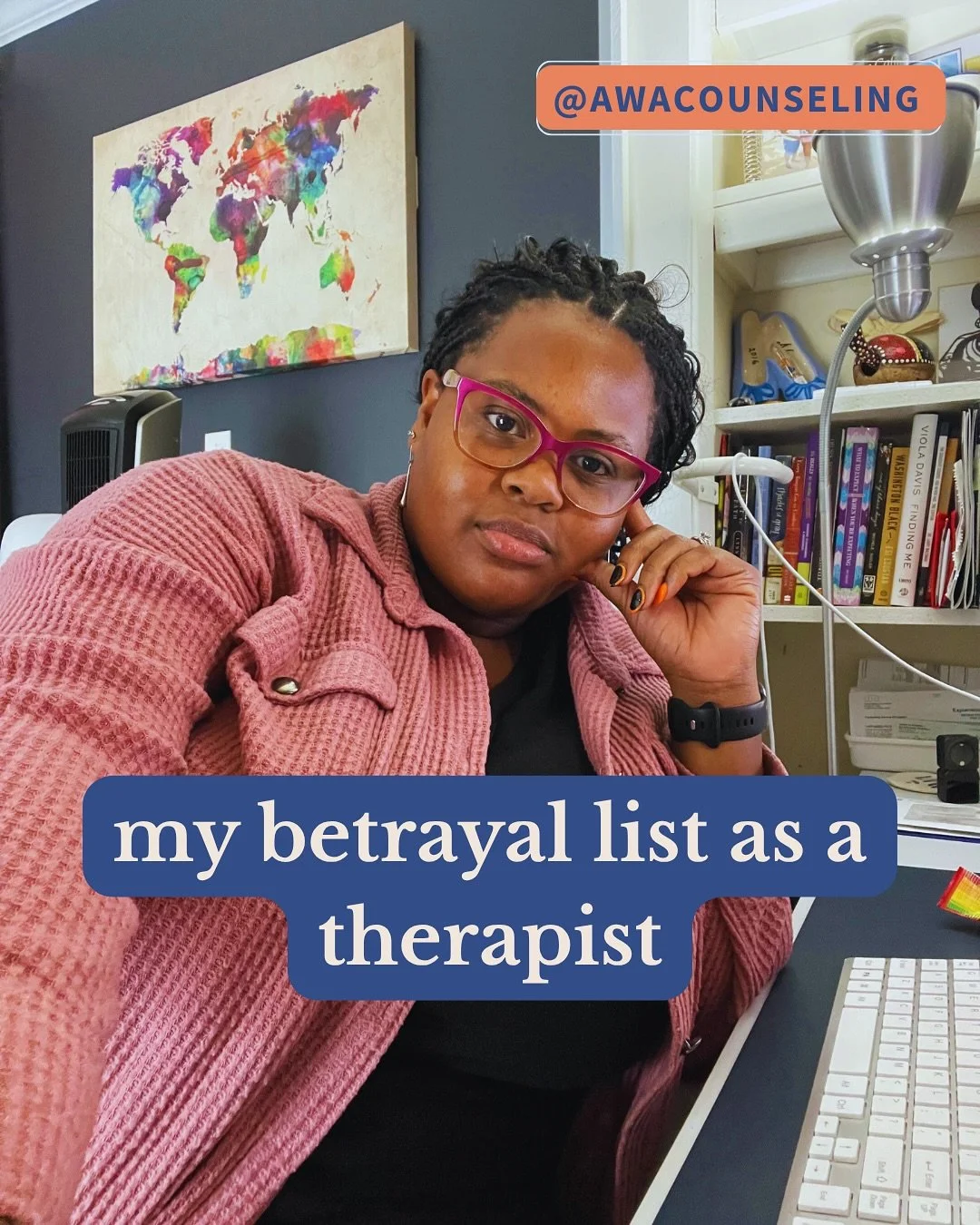 I heard we&rsquo;re sharing betrayal lists! Somebetrayals don&rsquo;t come from people they come from systems, expectations, and the lies we&rsquo;ve been taught to believe about ourselves.

#WomensMentalHealth #TherapistThoughts #BlackWomenHealing #