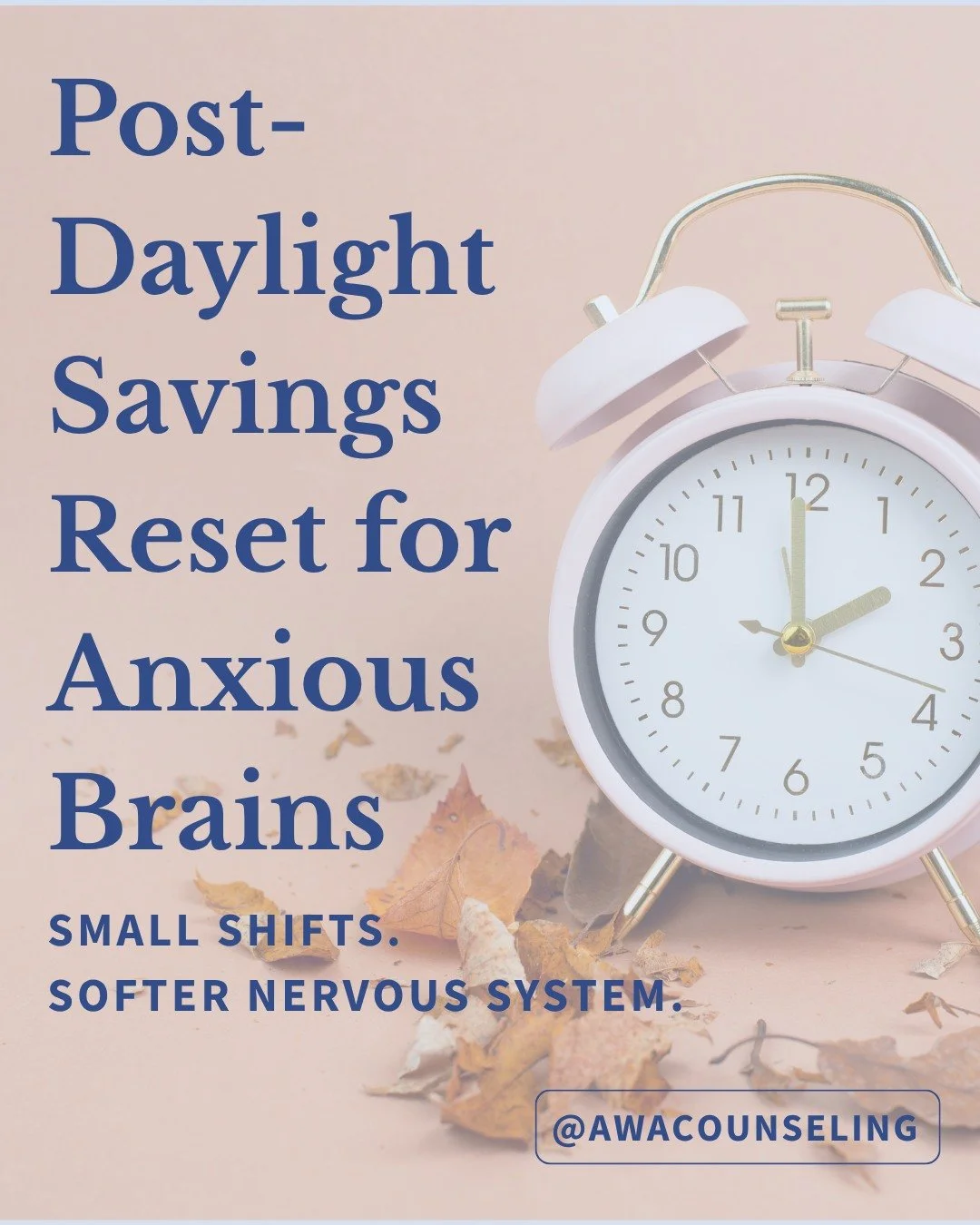 One week post-DST = wobbly moods, wired-but-tired nights. Your brain is trying to adjust. Try this 10-minute &ldquo;ARRIVE&rdquo; morning, anchor your wake time, and run the 3-2-1 wind-down tonight. Save this for the week and tell me which step helps