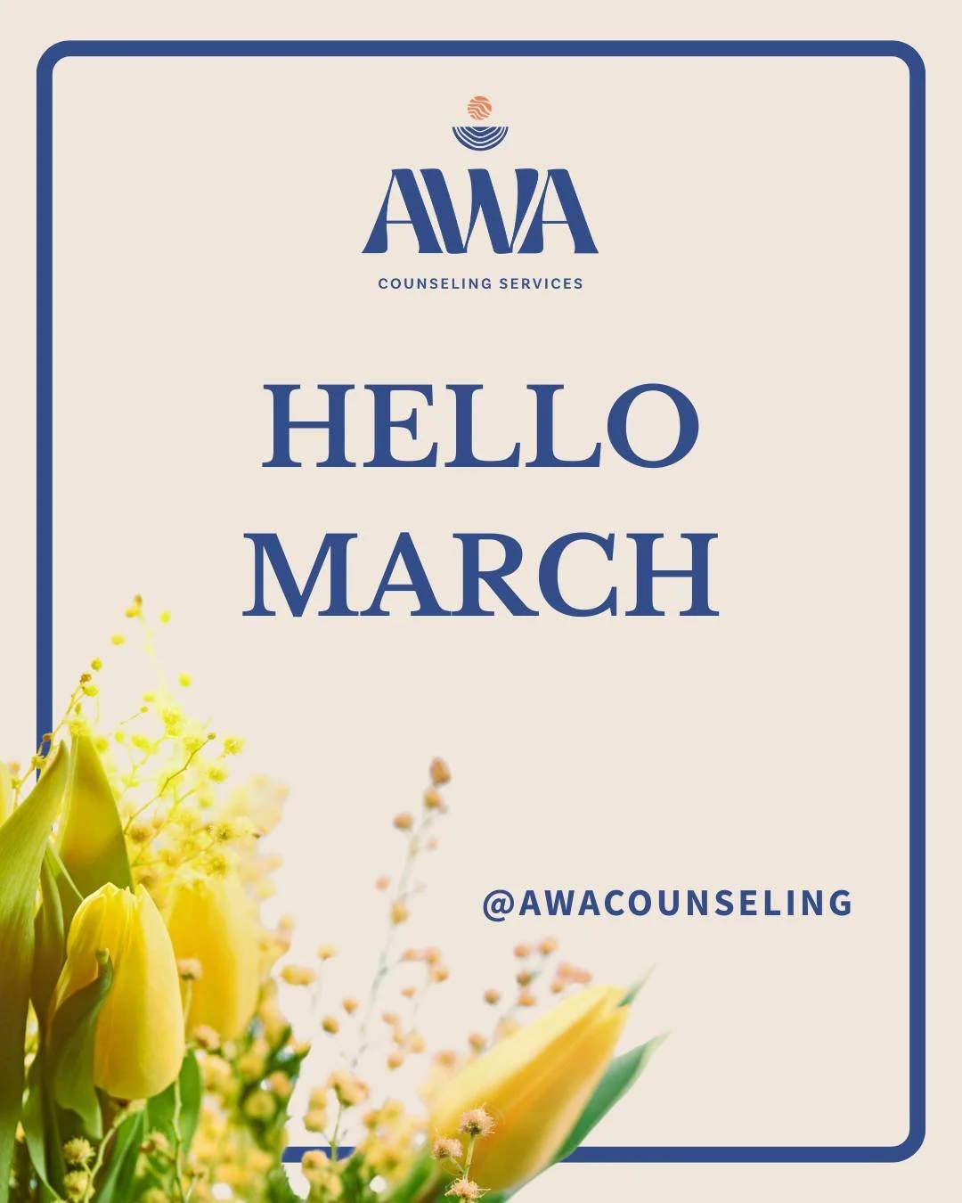 Welcome to March "aka permission to release what February taught you wasn&rsquo;t sustainable".

If March feels like your moment to finally prioritize your mental health, AWA Counseling is here for you. 🌸

Ready for real change? Let&rsquo;