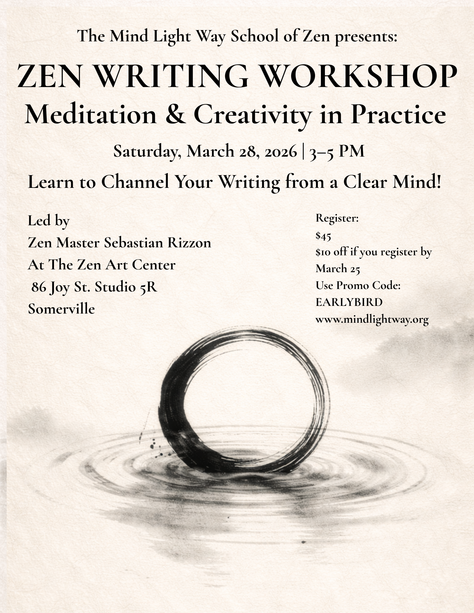 Zen Writing Workshop: Clear Your Mind &amp; Unlock Your Creative Voice