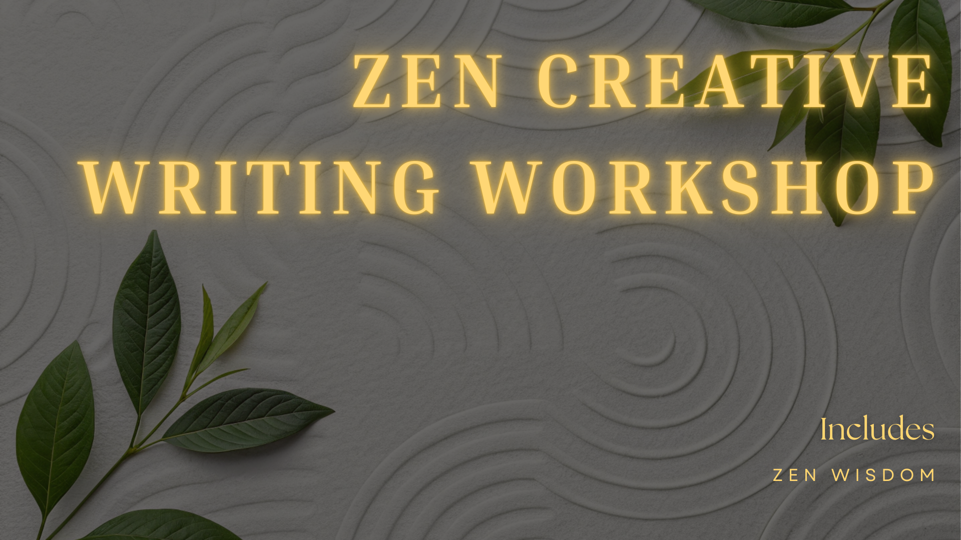 Mar 28 | 3pm - Zen Writing Workshop