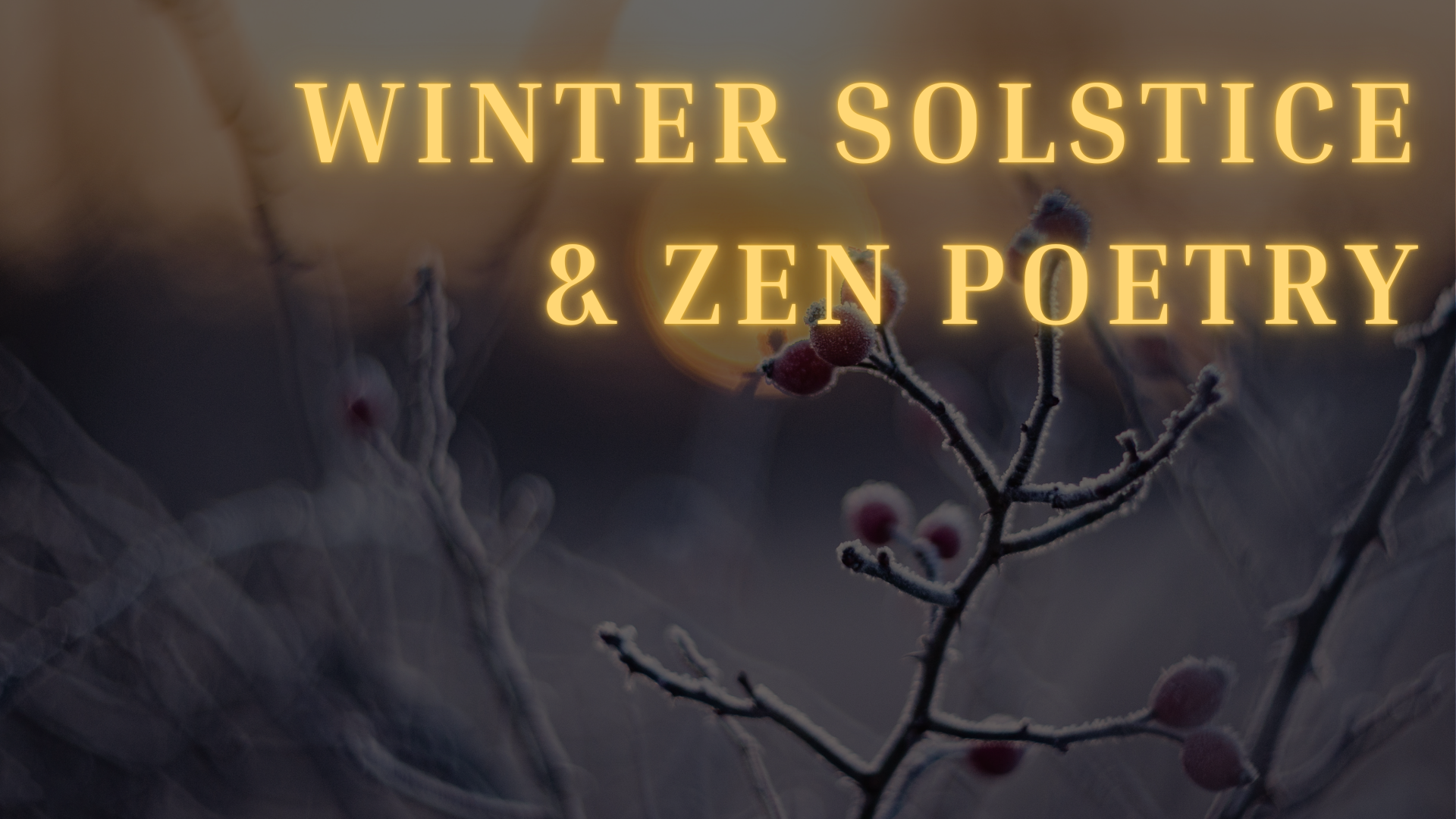 Dec 19 | 3pm - Winter Solstice & Zen Poetry
