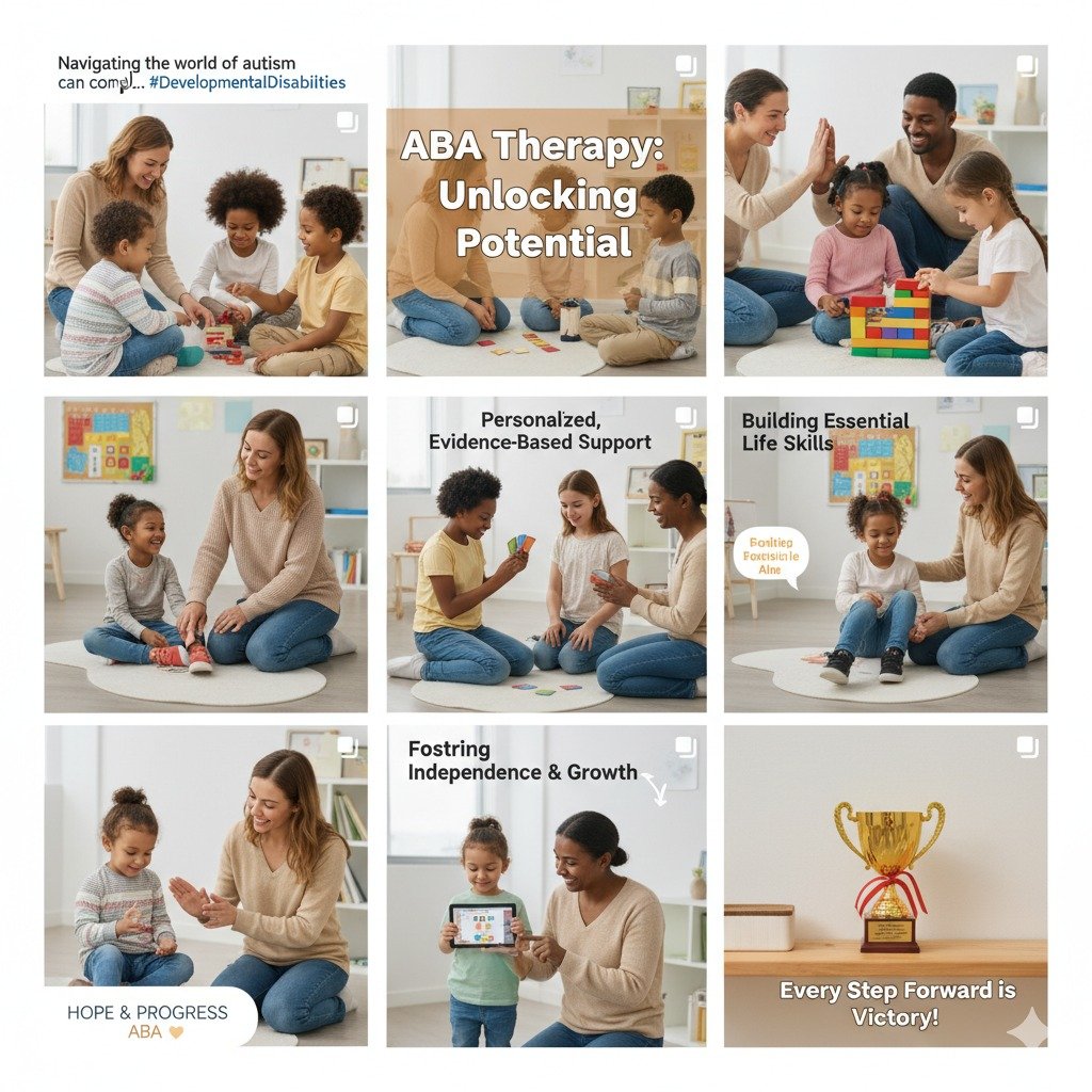 Navigating the world of autism can be complex, but with the right support, every step forward is a victory! 🏆 We believe in the power of Applied Behavior Analysis (ABA) therapy to help individuals with autism and other developmental differences buil