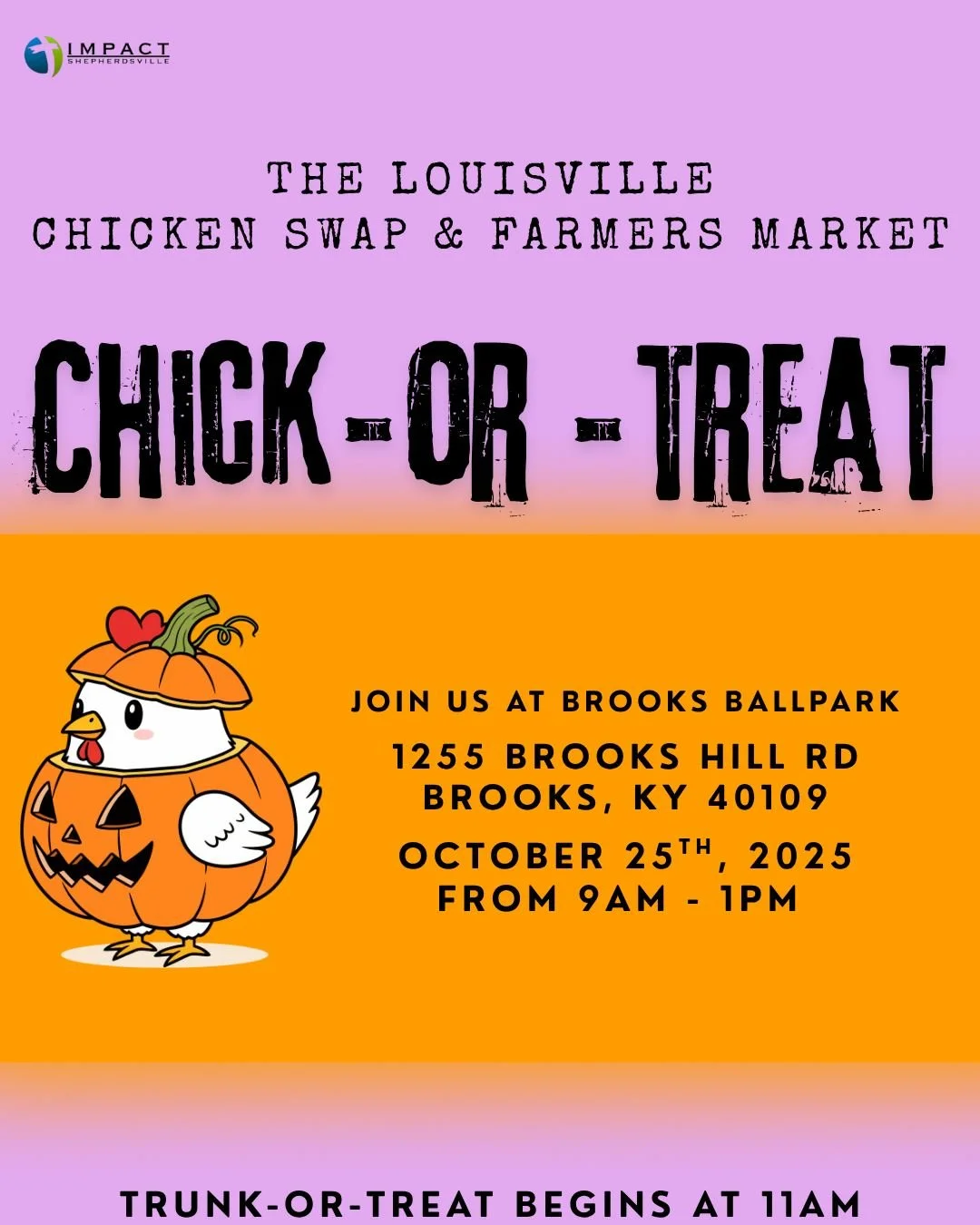 More fall fun ahead 🍁🍂

Our church is partnering with The Louisville Chicken Swap and Farmers Market for a fun-filled day. Stop by our church booth and connect with us! 

There will be vendors, a bounce house, popcorn, hot chili, warm apple cider, 