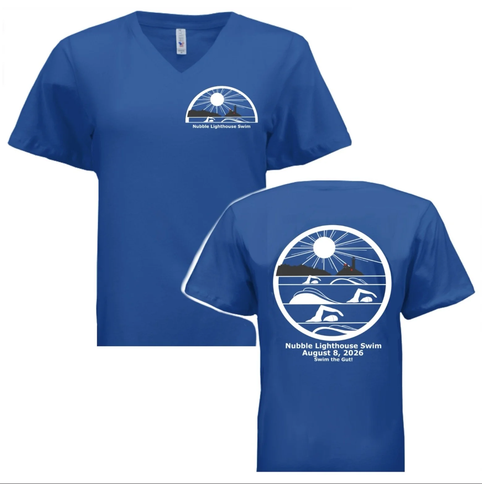 Nubble Lighthouse Swim 2026 t-shirt Womens cut