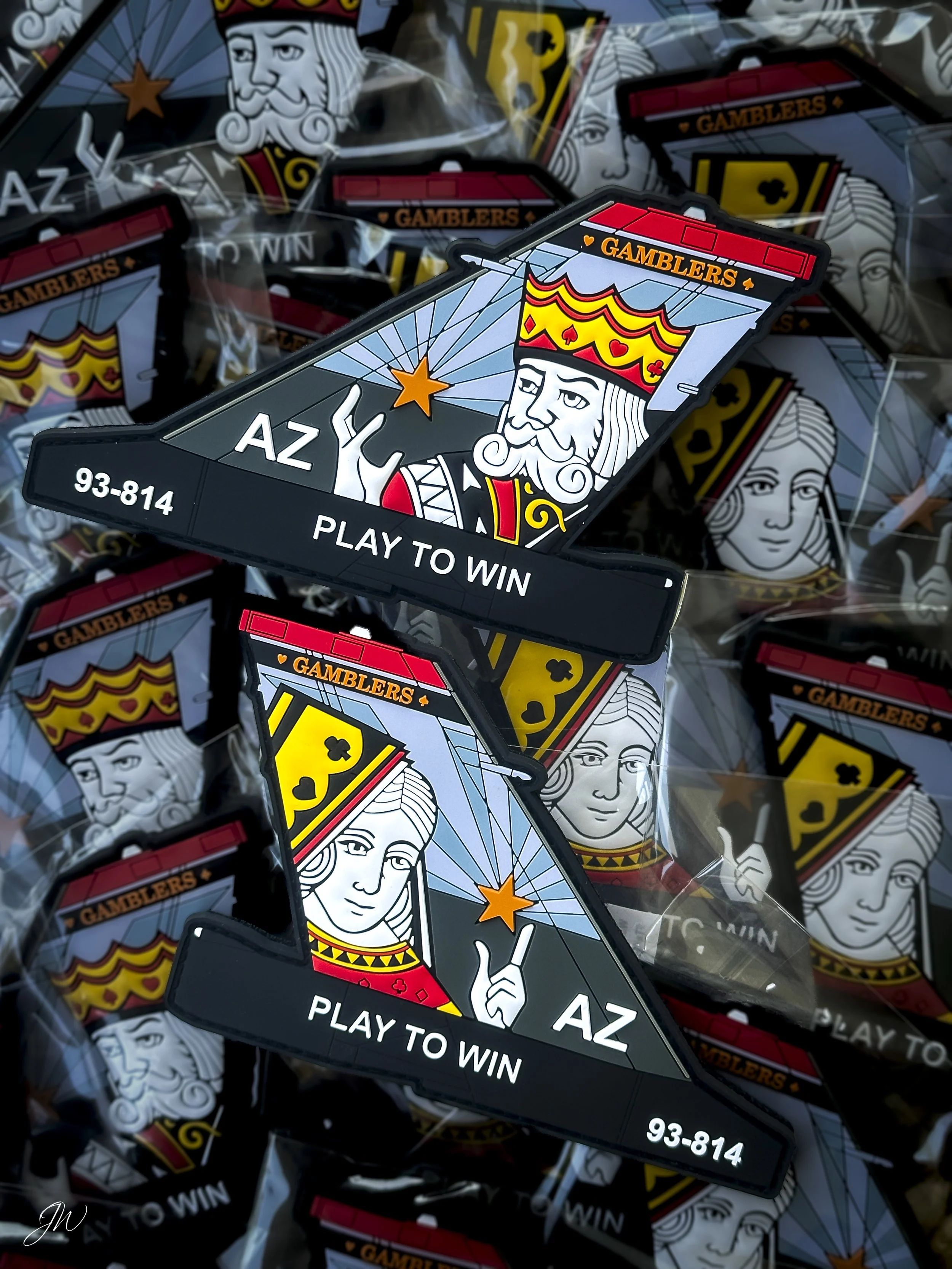 21st FS "Gamblers" Flagship Tail Patch Combo (F-16) ♥️♠️♦️♣️