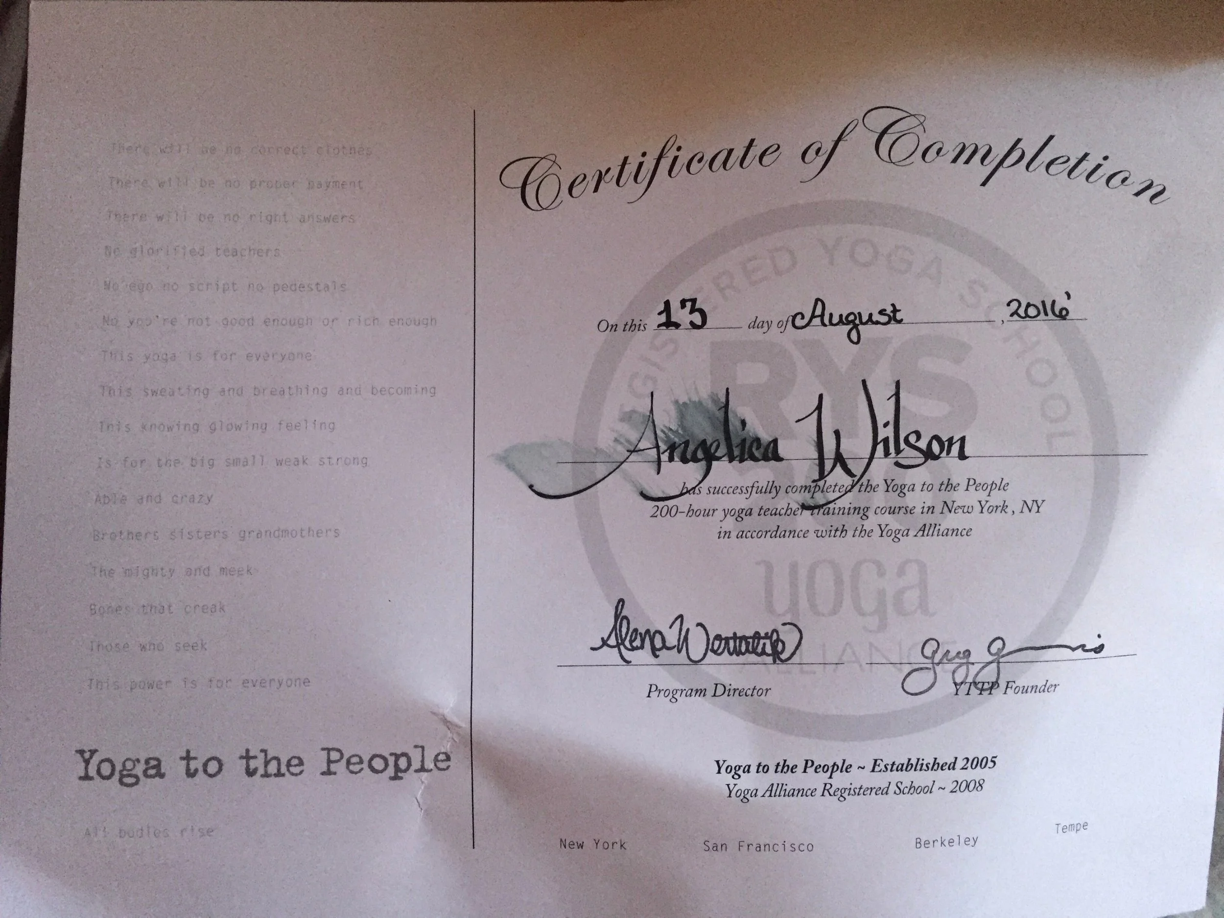 200HR Vinyasa Teacher Training