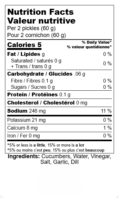 NEWEST Dilly Pickles Nutrition Fact Label.png