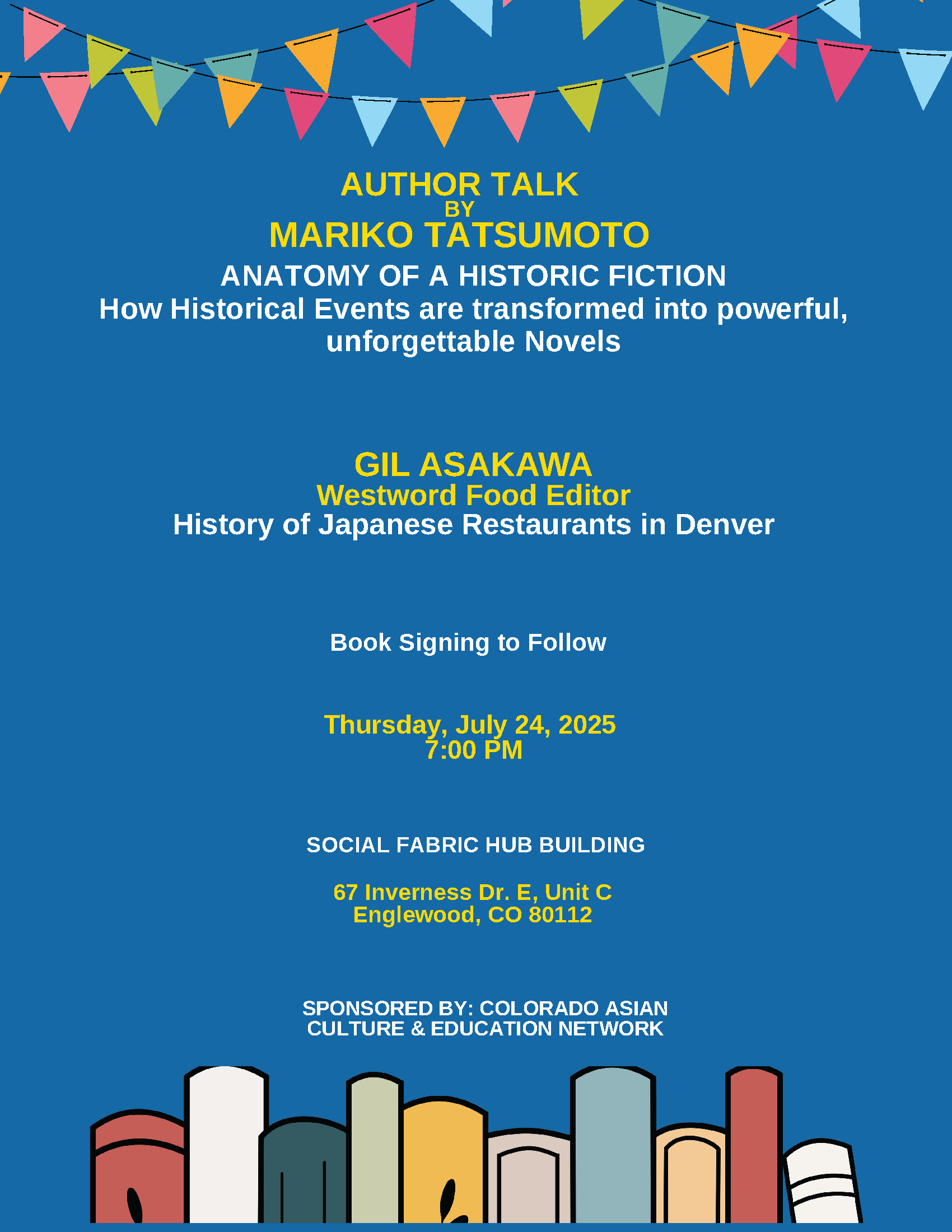 AUTHOR TALK BY MARIKO TATSUMOTO - ANATOMY OF A HISTORIC FICTION