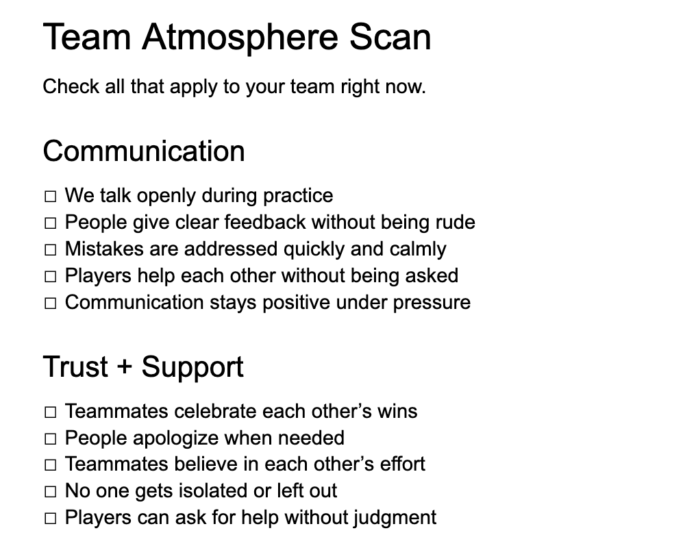 Worksheet: Understand what makes your team work well during calm seasons, to help protect with drama hits.