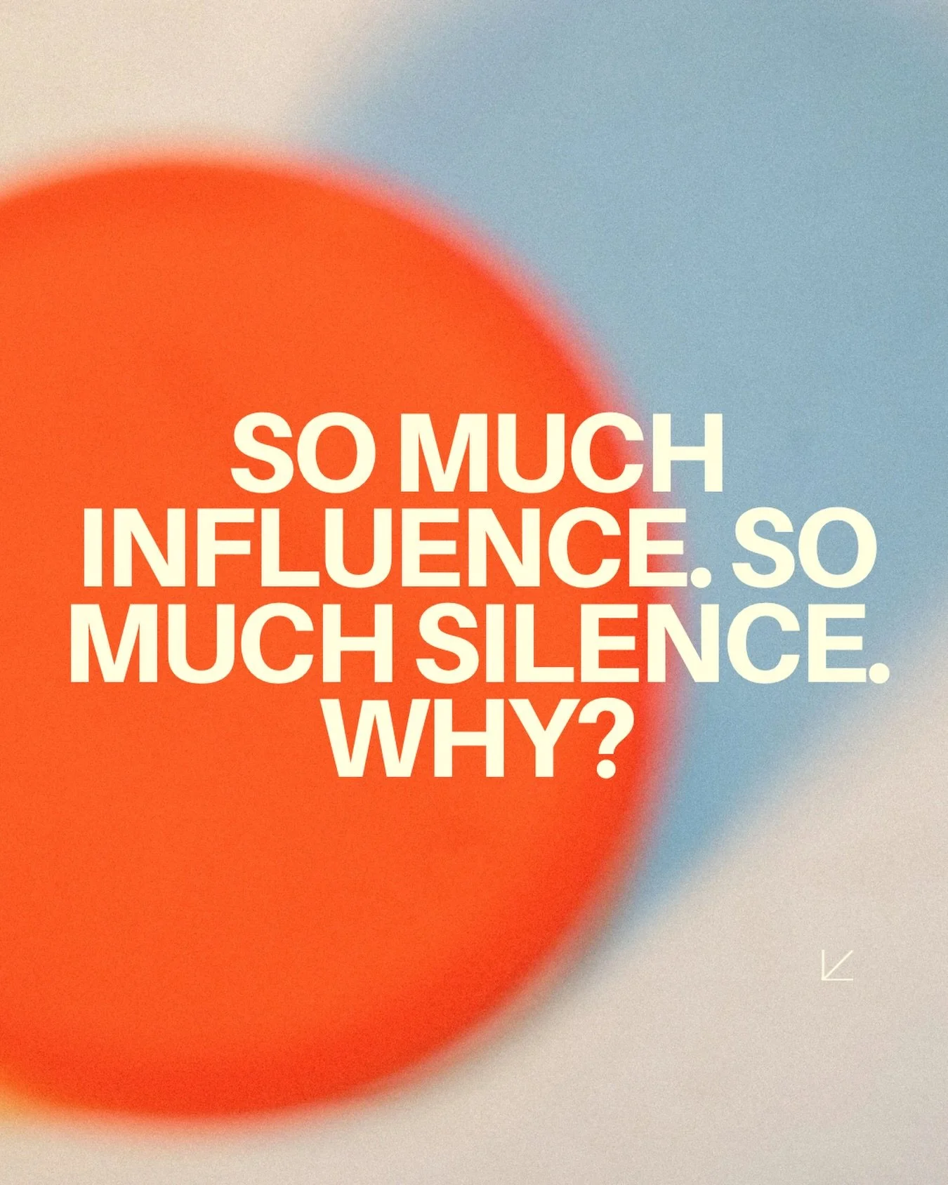 So much influence. So much silence. Why?

Silence is not neutral.
Silence is a privilege.

When you have a platform &mdash; when your voice has reach, money, power, or protection &mdash; choosing not to speak is still a choice. And it&rsquo;s one tha