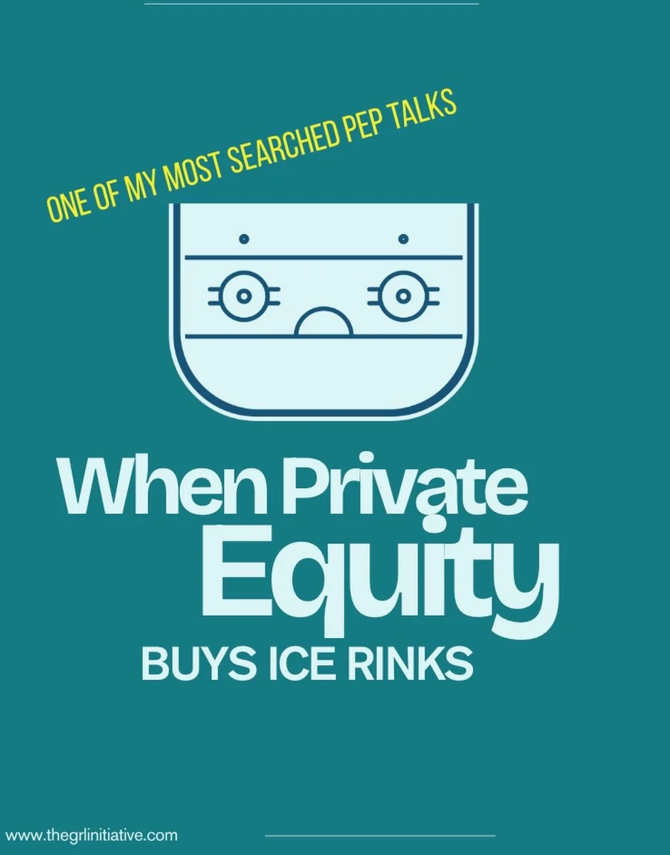 One of the most searched Pep Talks on my site right now:

When private equity buys ice rinks.

Because this isn&rsquo;t just about business&mdash;it&rsquo;s about access.

When the cost of playing goes up, belonging can go down. And for so many girls