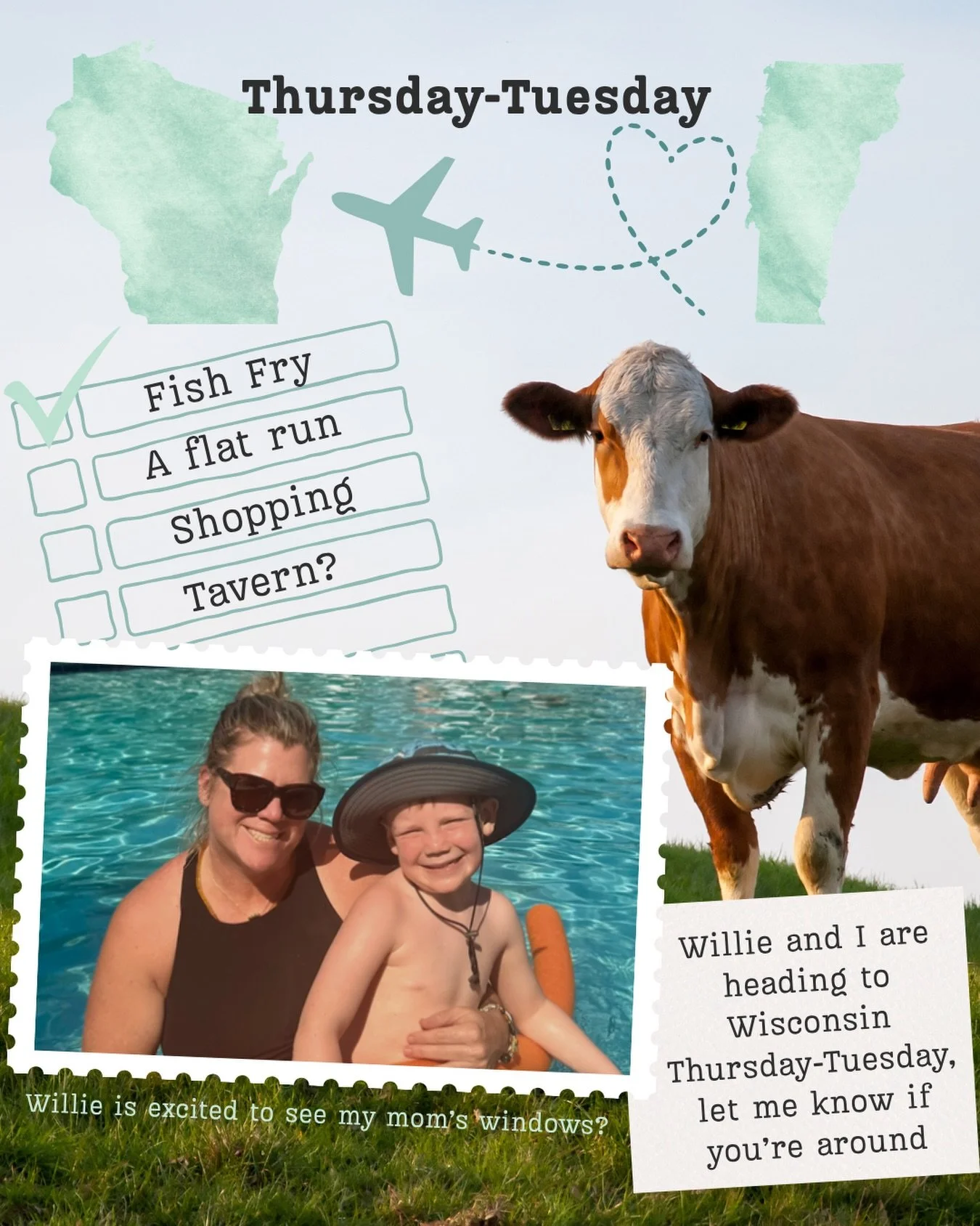 Willie and I are heading to Wisconsin Thursday afternoon. I&rsquo;m excited to have a good fish fry, Willie is excited for&hellip; my mom&rsquo;s windows? Idk why, he says some weird stuff. Ha! I&rsquo;m sure he&rsquo;ll find a milkshake or two that 