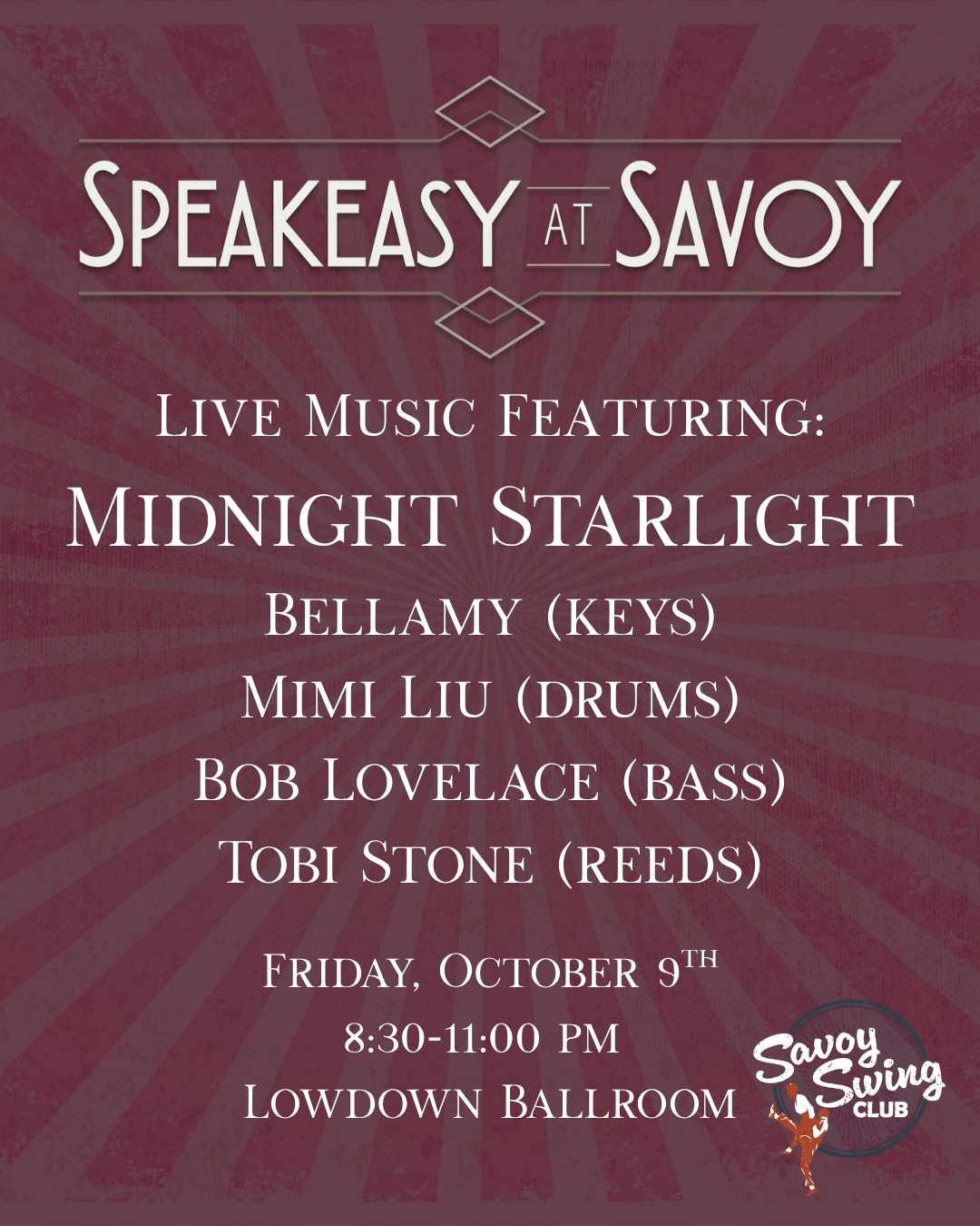 Speakeasy at Savoy: Midnight Starlight