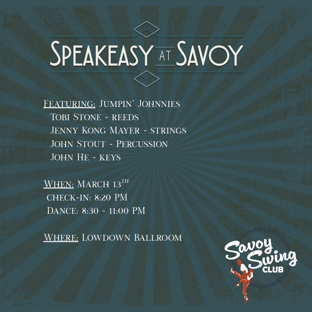 Speakeasy at Savoy: Live Music with Jumpin’ Johnnies