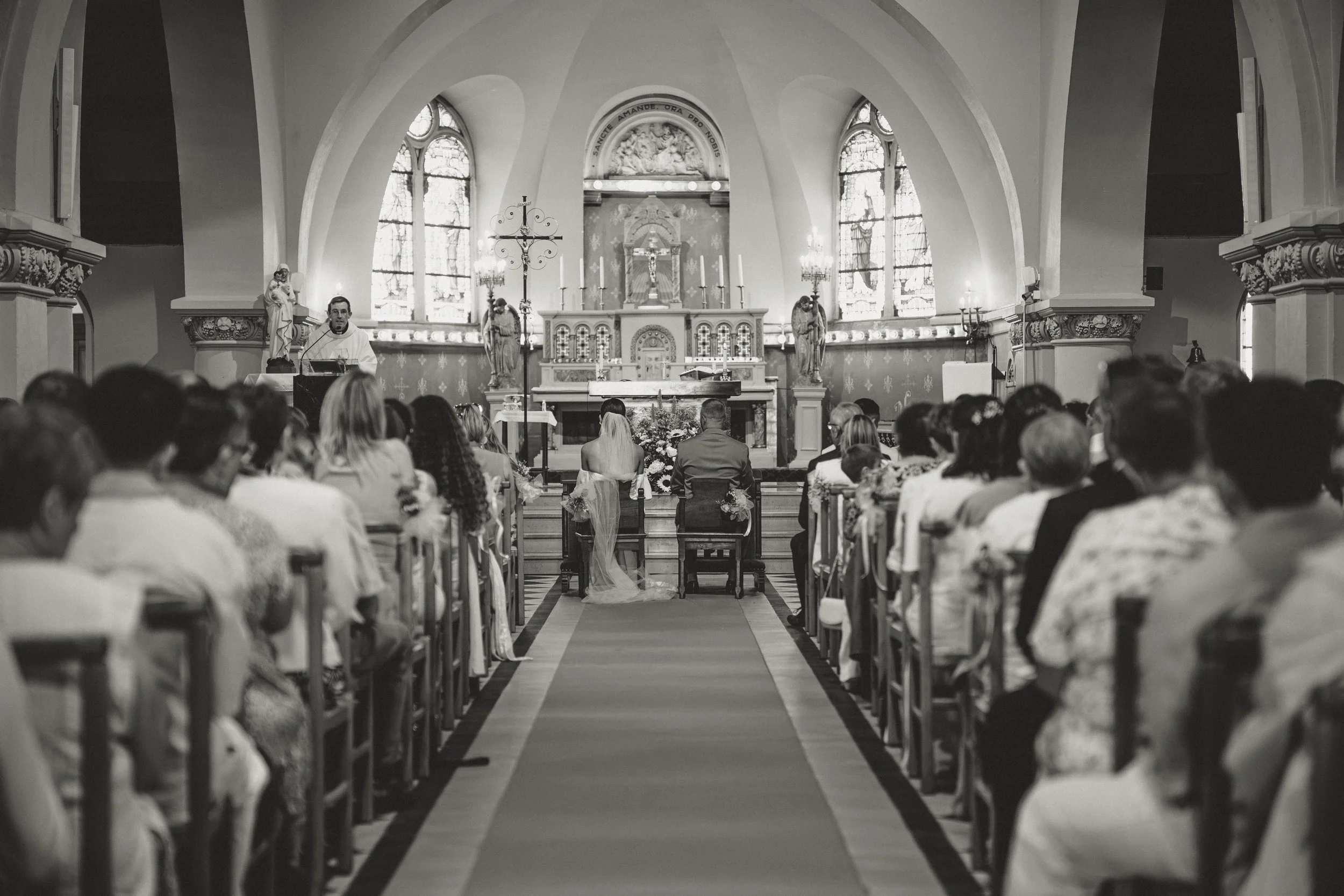 Cérémonie religieuse lors d'un reportage mariage dans le Nord 