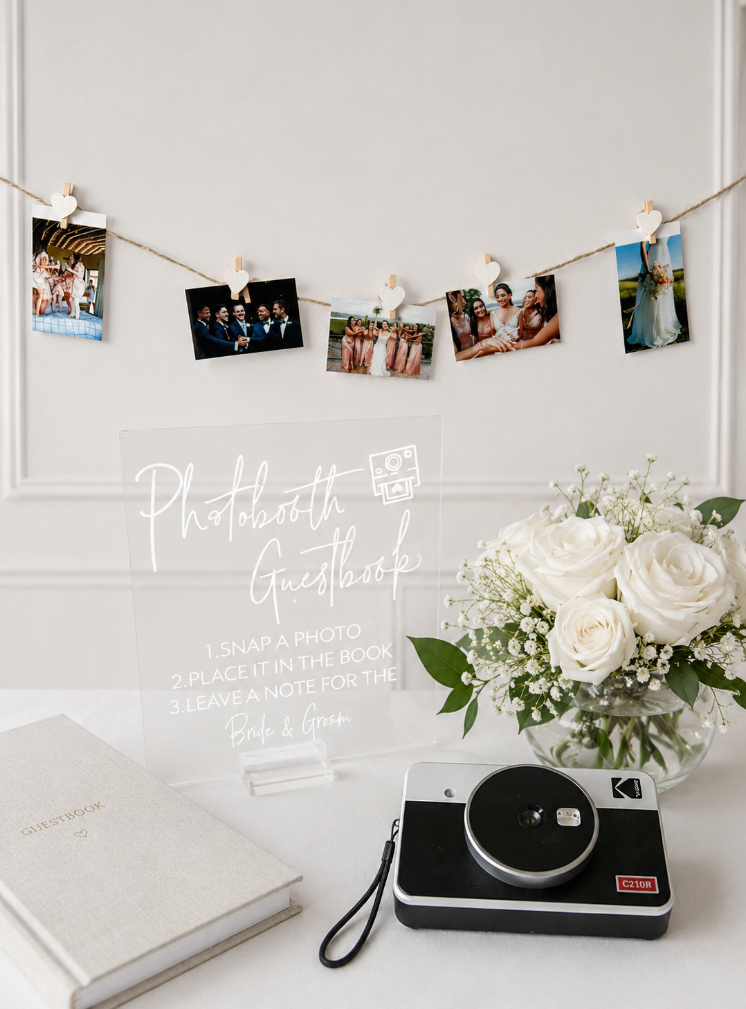 Polaroid Photo Guestbook (2 cameras and 100 photos) includes pen, tapes and a notebook