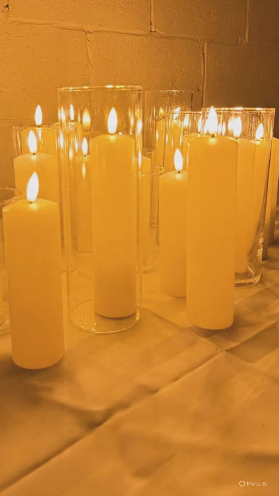 flameless real touch faux candles (extra fee apply for vases)