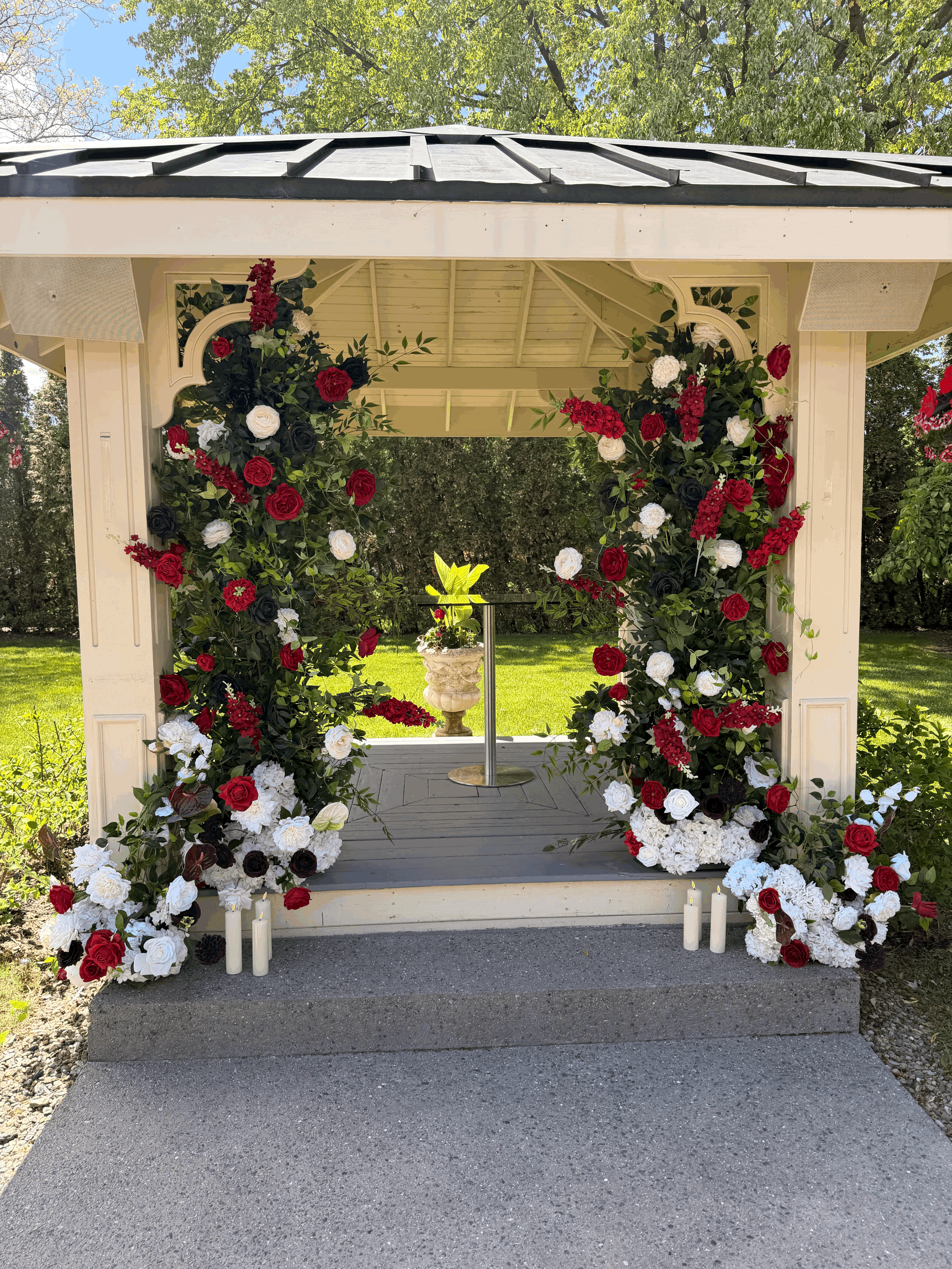 The Burgundy Floral Arch