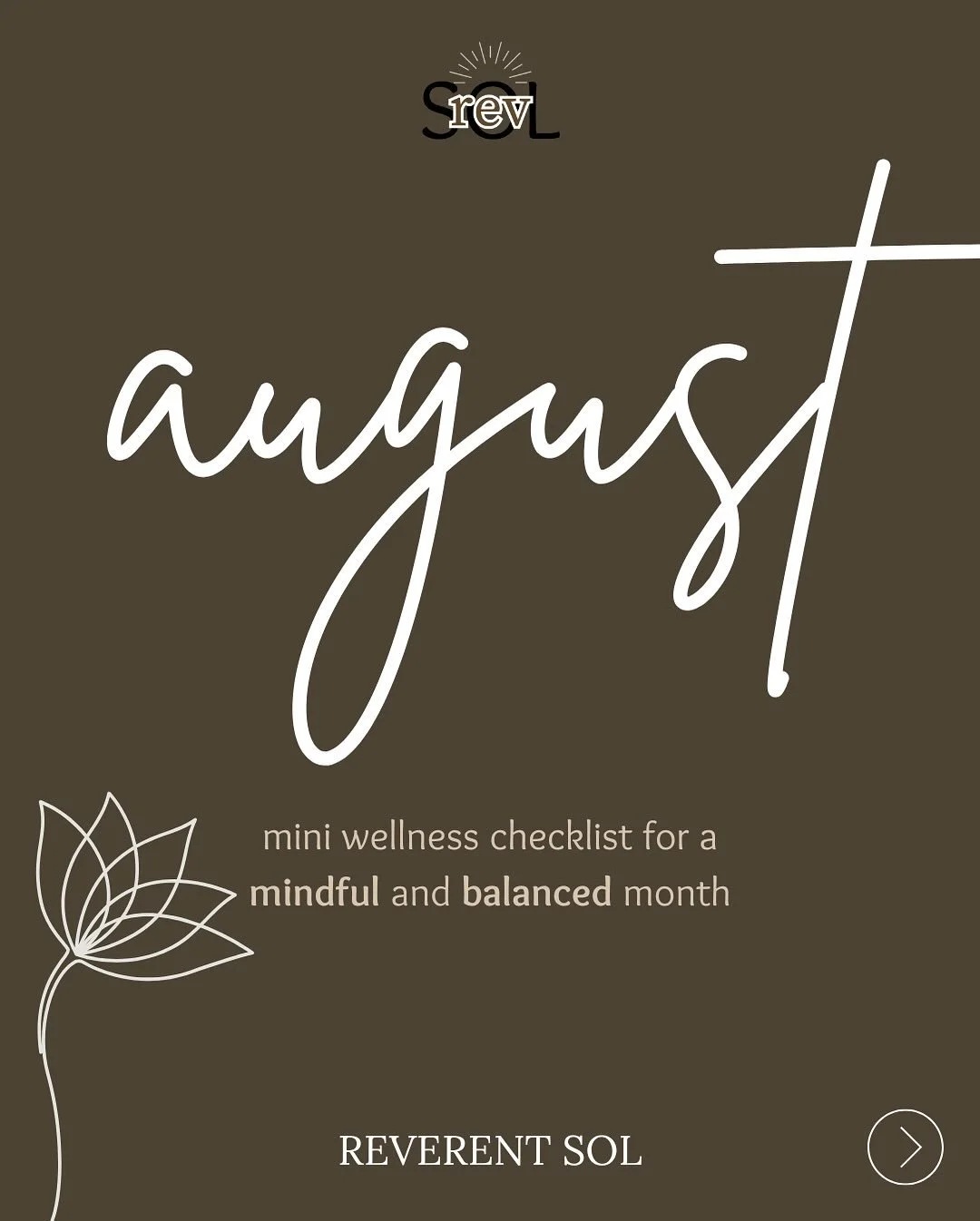 august is a fresh start🪷
a time to slow down, honor your well-being, and align with your inner light. this month, let&rsquo;s prioritize mindful practices that nurture our body, mind, and soul🌱 what&rsquo;s on your august wellness checklist?

#reve