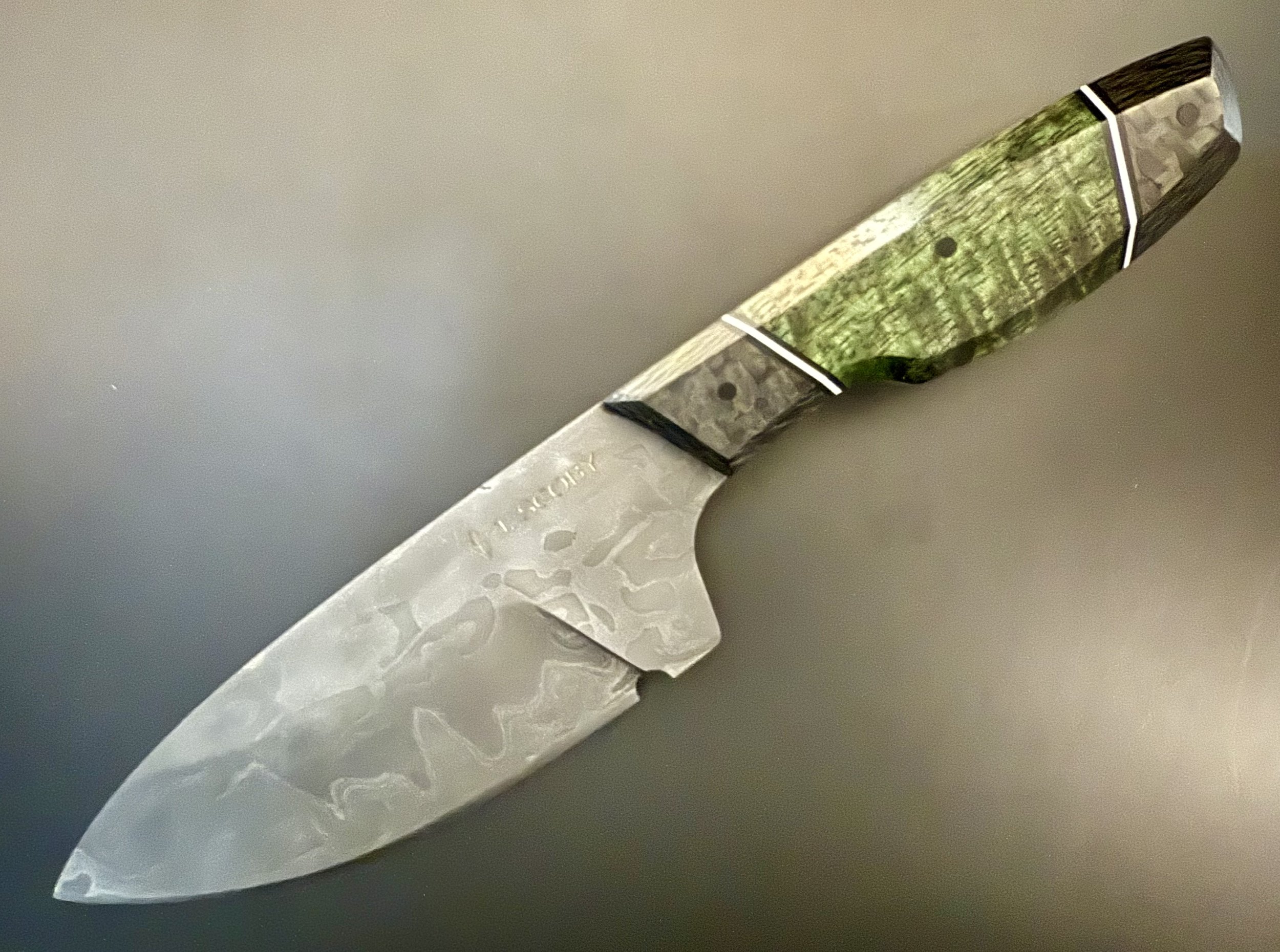 5 1/2" Canister Damascus Camp Knife