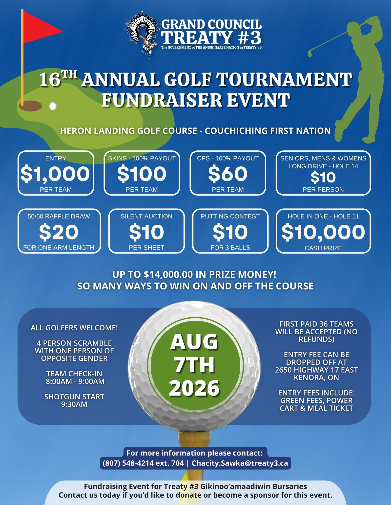 16th Annual Golf Tournament Fundraiser Event - Grand Council Treaty #3