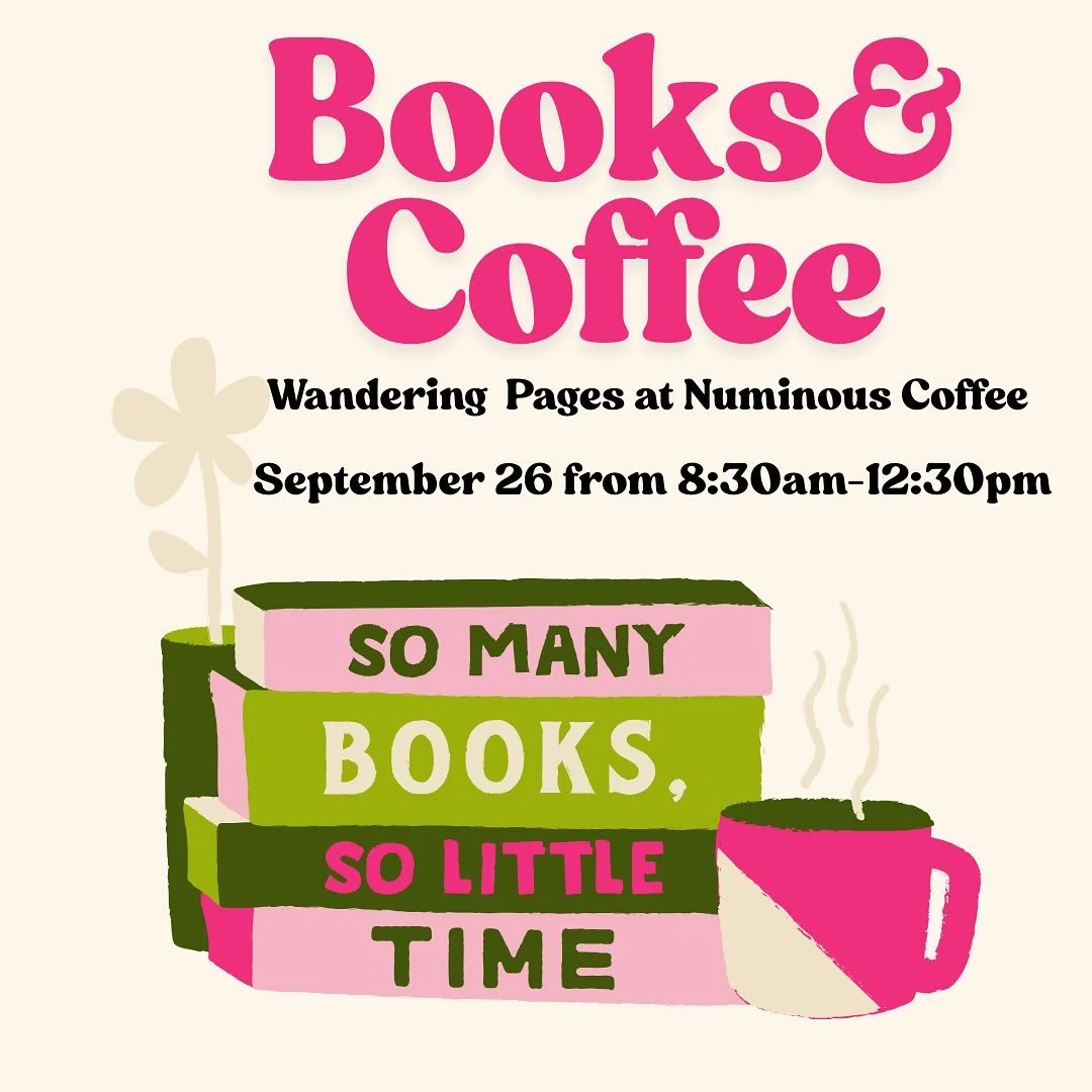 Wanda is rolling back to Numinous Coffee Roasters this Friday, Sept 26th from 8:30&ndash;12:30 ☕️📚
It&rsquo;s been too long since we&rsquo;ve stopped by, and we can&rsquo;t wait to pair your morning coffee with a new read. The perfect way to kick of