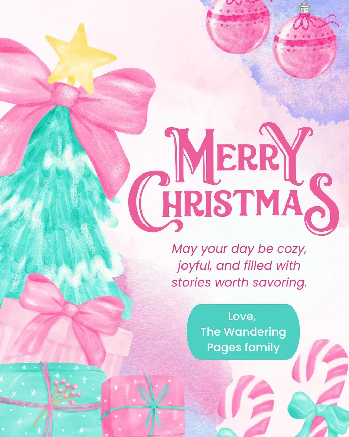 Merry Christmas from Wandering Pages 🎄✨ We hope your day is filled with slow moments, good company, and at least a little time to get lost in a great book. What are you reading (or hoping to unwrap) this Christmas?
-
#MerryChristmas #WanderingPagesB