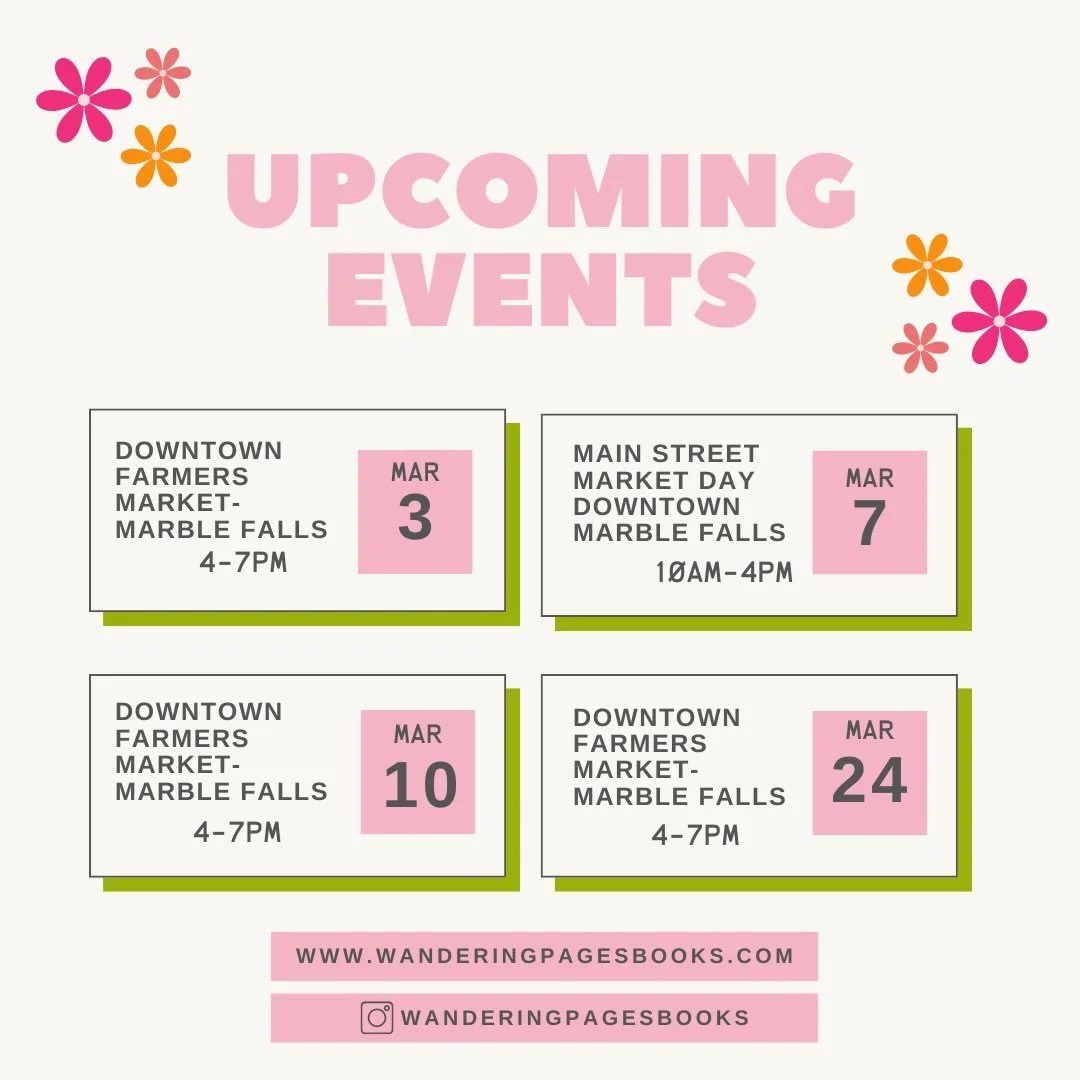 We&rsquo;ve got several stops coming up at the Downtown Marble Falls Farmers Market and we&rsquo;ll also be at Market Day on Main this Saturday 🙌
You may notice a little gap between some dates on our schedule&mdash;that&rsquo;s because Wandering Pag