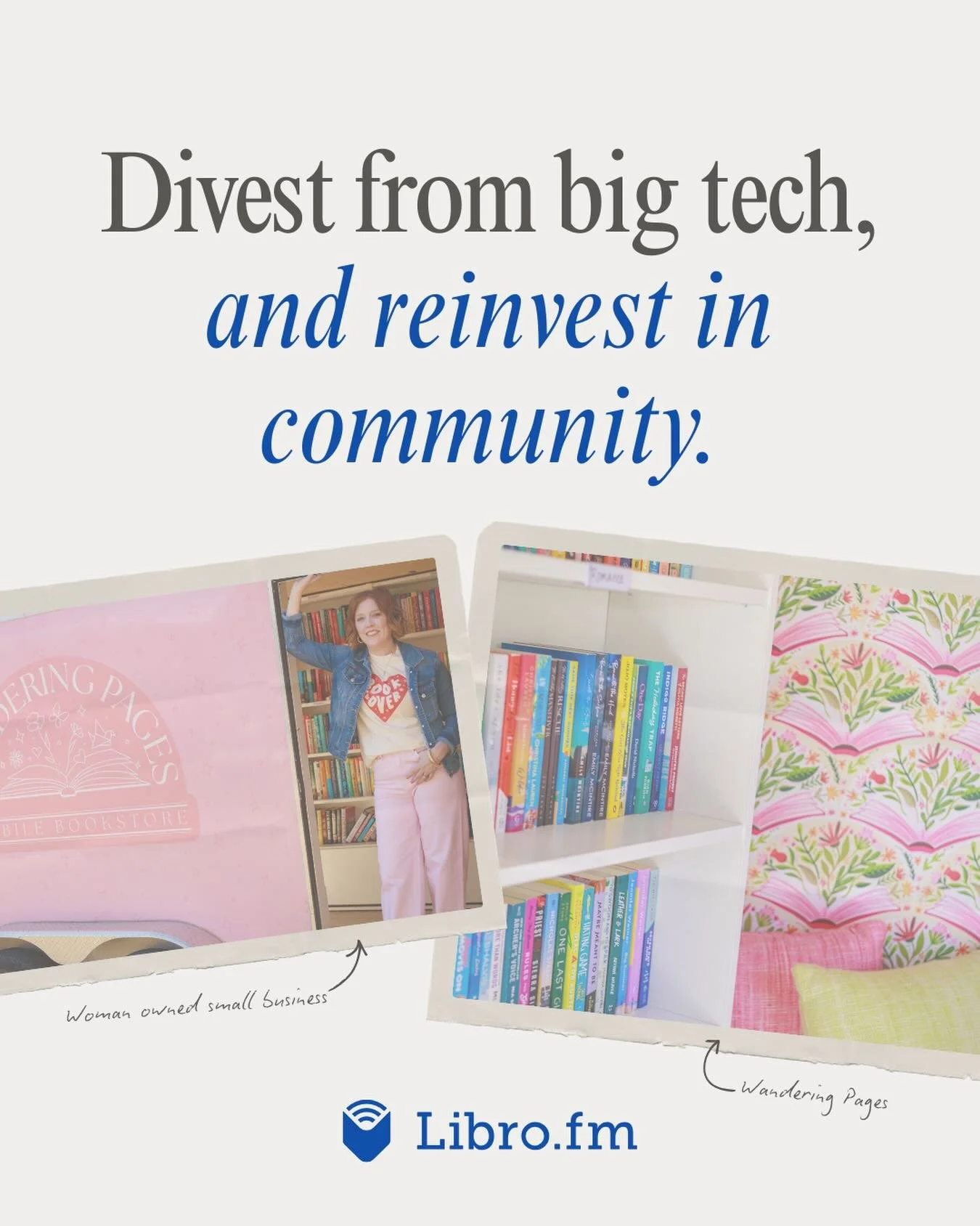 Looking for an alternative to Amazon-owned Audible? Check out @librofm&mdash;every audiobook purchase supports our bookshop! Plus, they&rsquo;re employee-owned, a Certified B Corp, and DRM-free (you own your audiobooks).🎧📖
-
Head to the link in bio