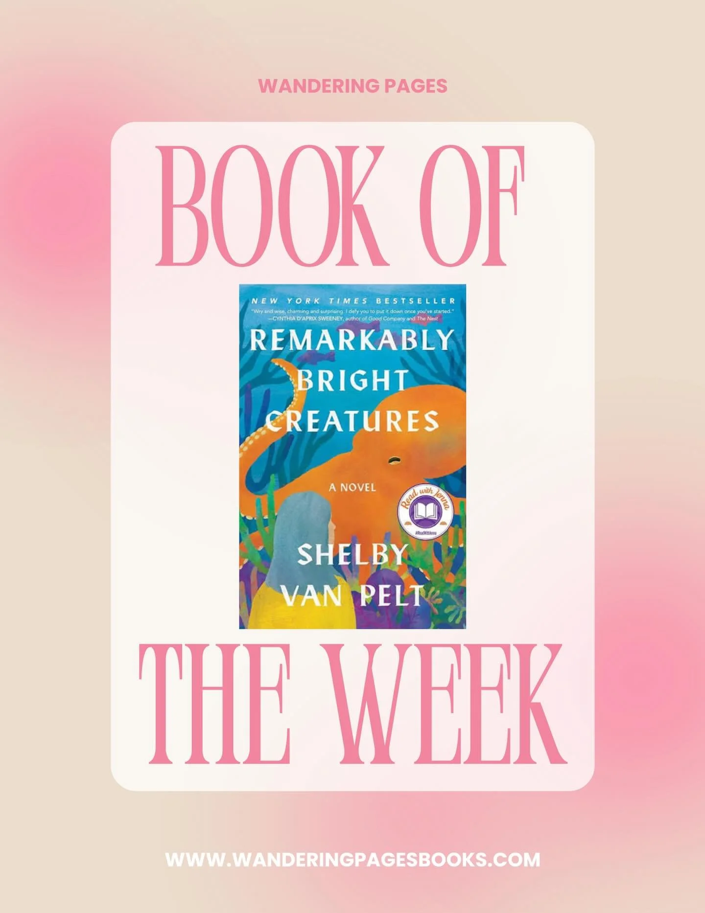 Book of the Week: Remarkably Bright Creatures 🐙💙
-
This one has my whole heart. Whether you&rsquo;re a page-turner or an audiobook lover, this story is pure magic&mdash;tender, hopeful, and unforgettable.
And if you&rsquo;ve been meaning to read it