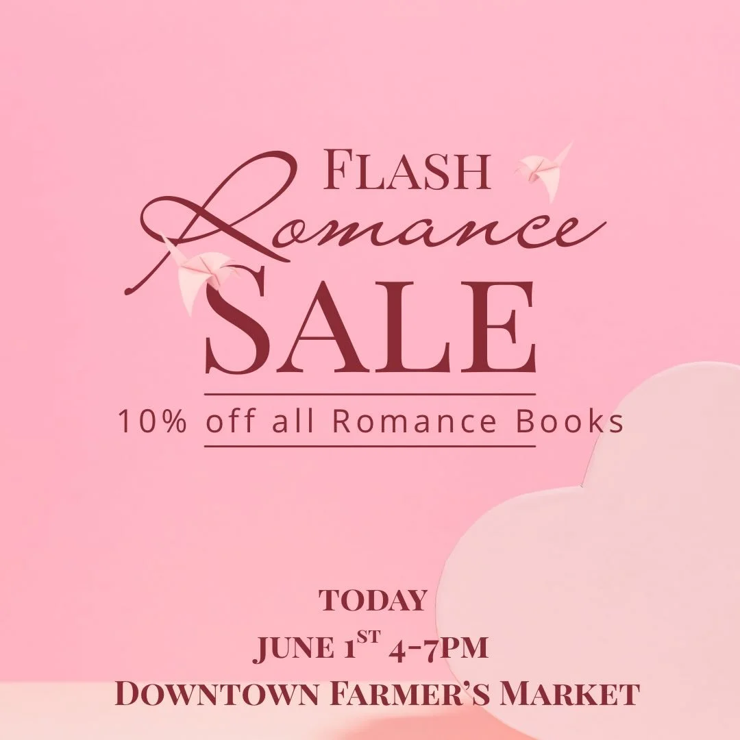 💕 FLASH SALE ALERT! 💕
-
I&rsquo;ve been feeling all of the love from this amazing community lately, and I want to spread a little more love right back. ❤️
-
Today only at the @marblefallsfarmersmarket, ALL romance books&mdash;both new and pre-loved