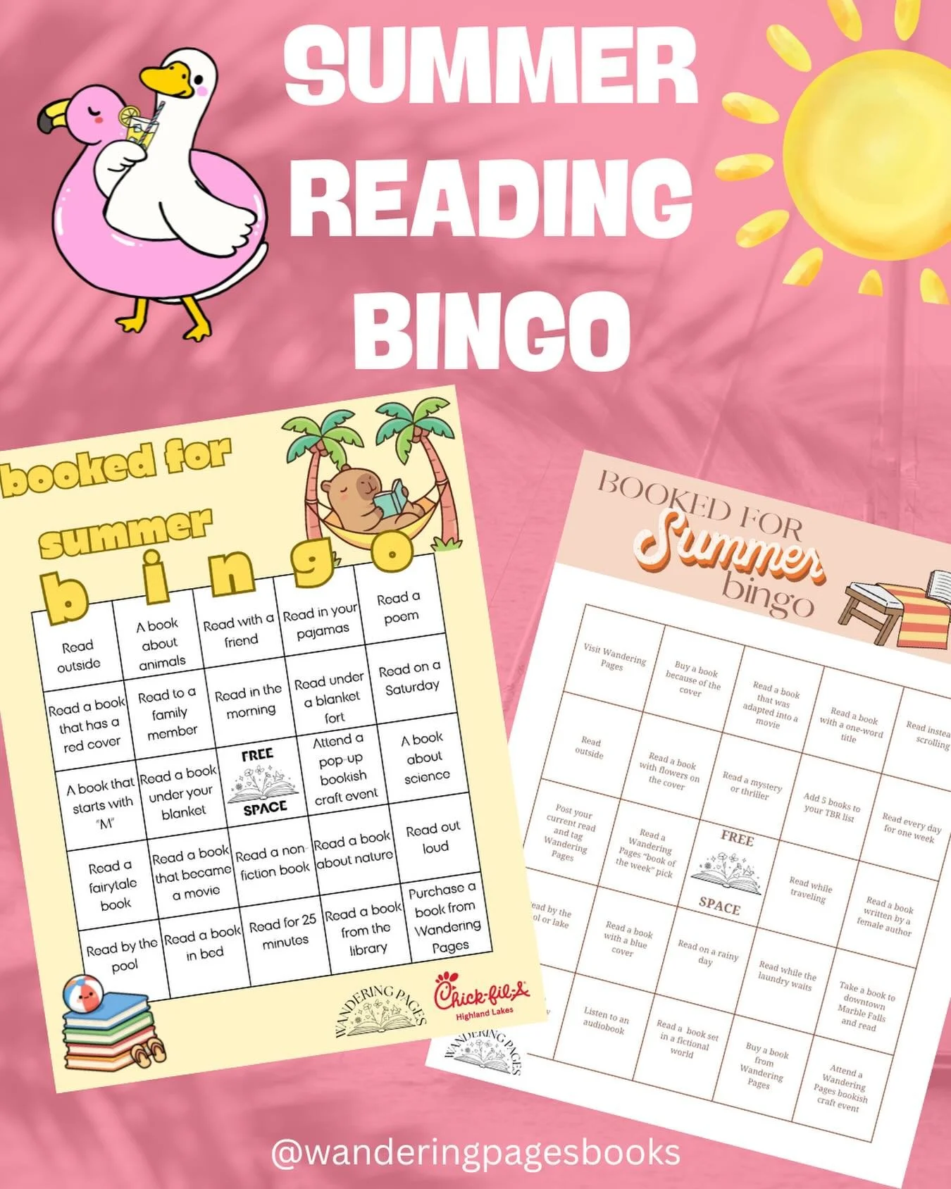 Did you know we kicked off our Summer Reading Bingo last week? ☀️📚
-
And the best part? It&rsquo;s not just for kids&mdash;we&rsquo;ve got an adult version too!
-
Whether you&rsquo;re spending your summer poolside, on vacation, or curled up in your 