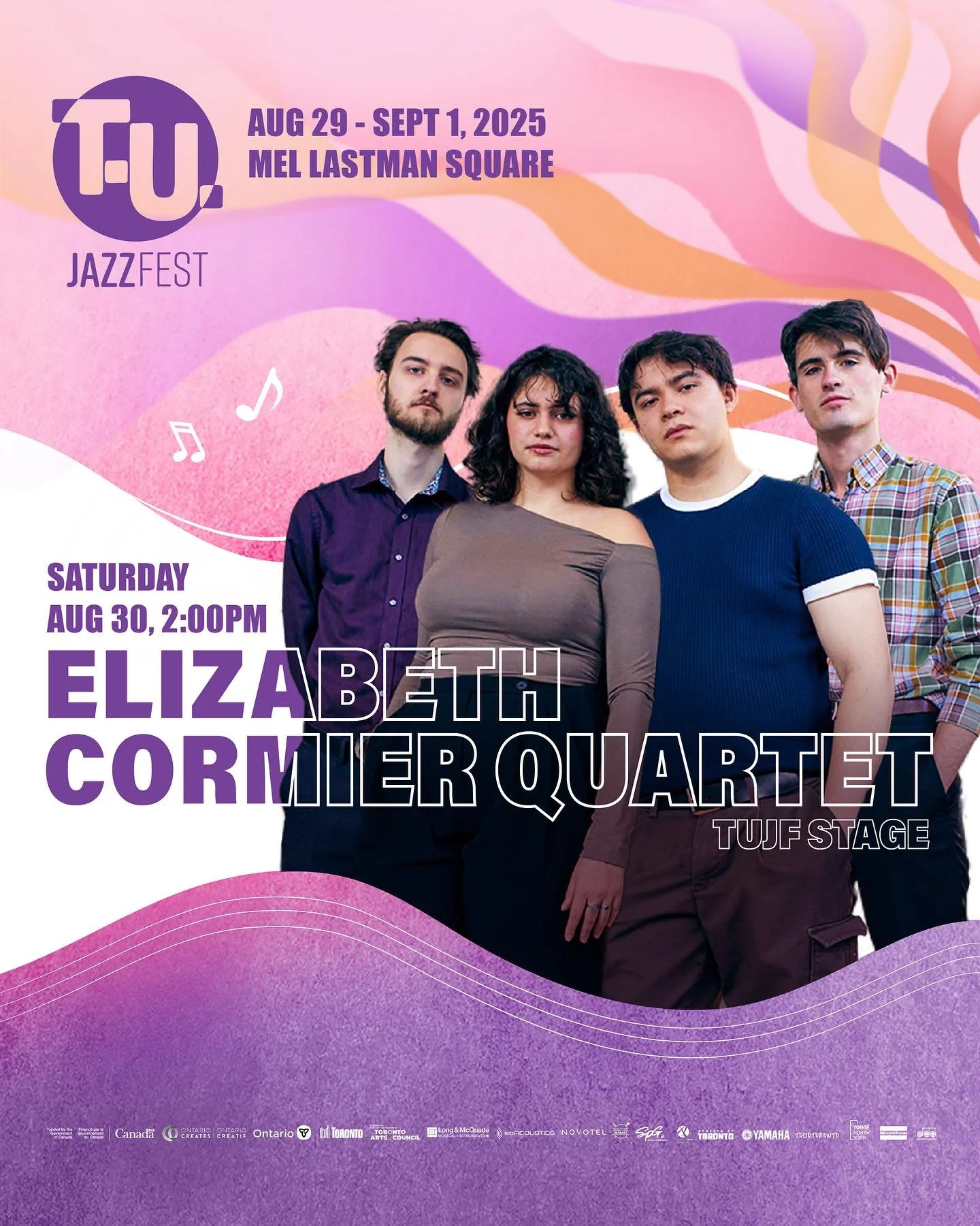 Our last big show of the summer is approaching and I couldn&rsquo;t be more excited for it! Gonna be travelling with my fantastic band to play for the first time in Toronto on August 30th at 2pm🏙️

We are going to be featuring arrangements from our 