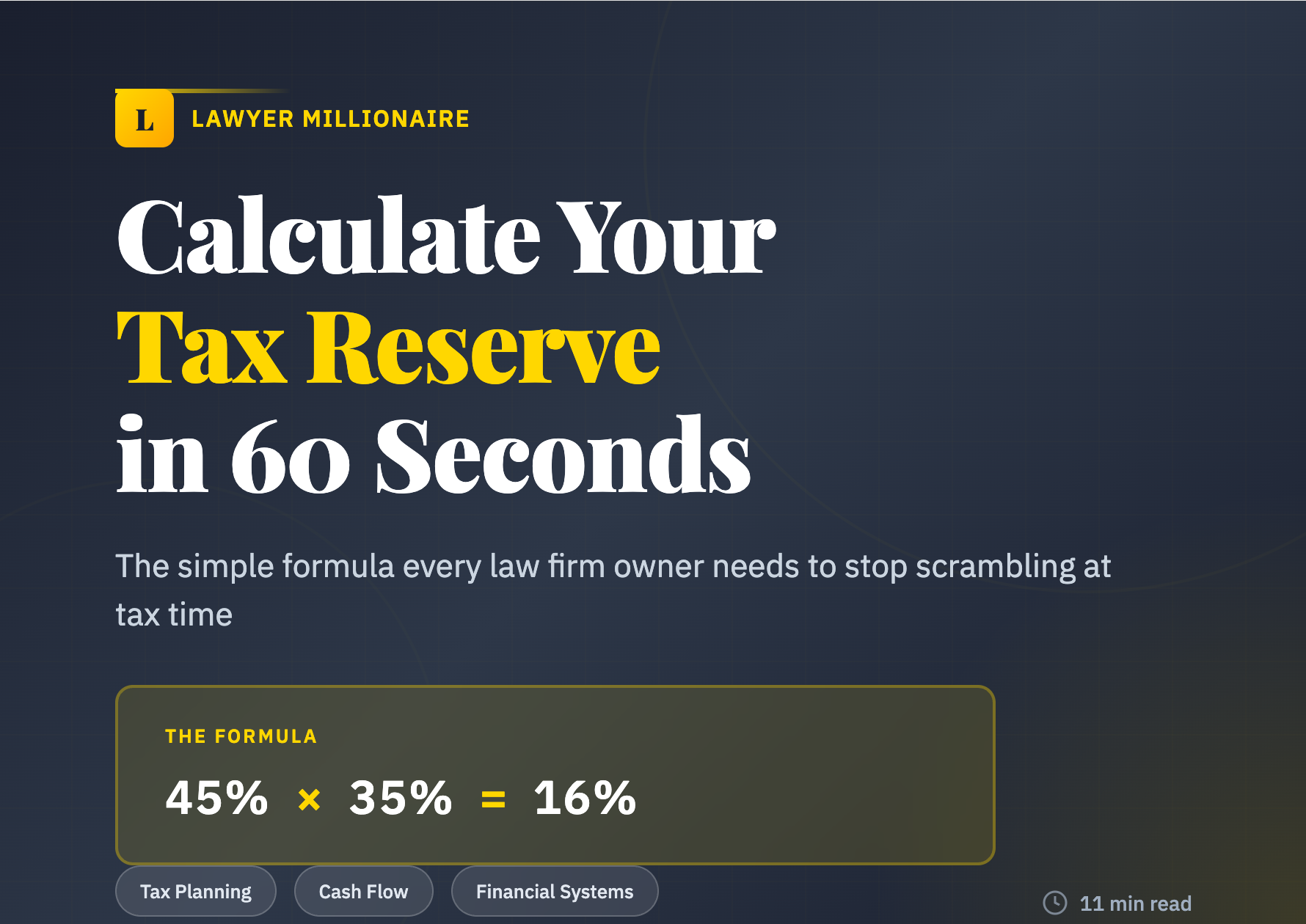 How to Calculate Your Tax Reserve in 10 Seconds