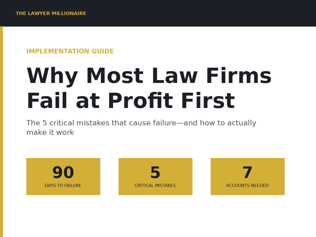 Why Most Law Firms Fail at Profit First (And How to Actually Make It Work)