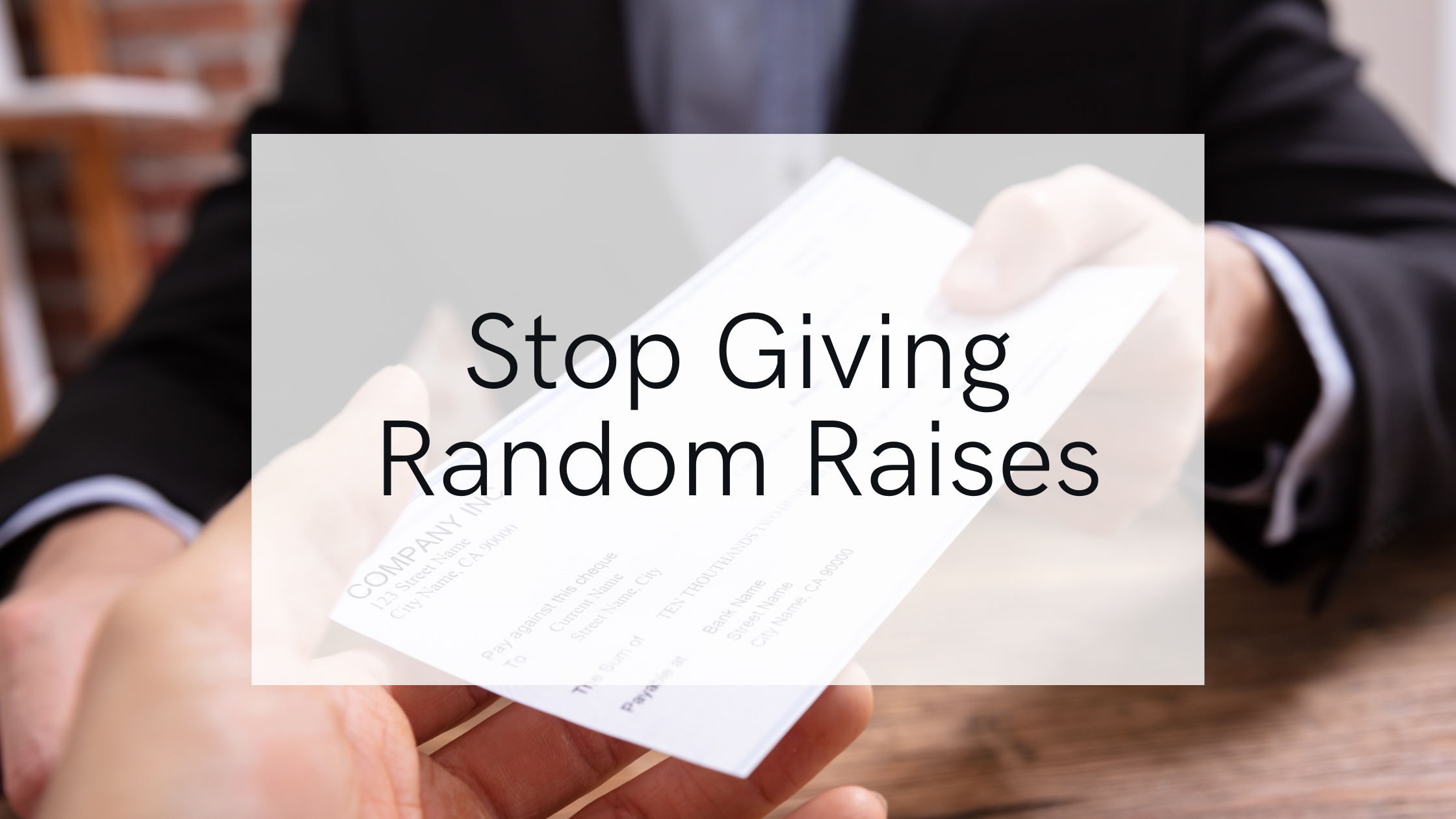 Stop Giving Random Raises: Building a Pay Scale for Small Law Firms