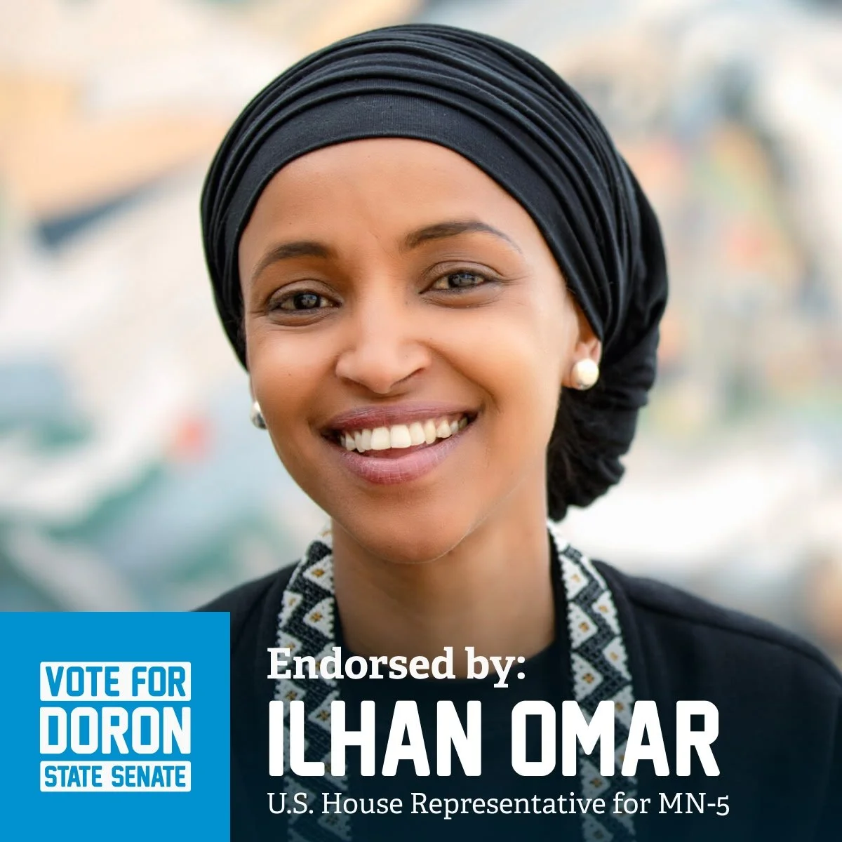 Endorsed by Congressional Representative Ilhan Omar