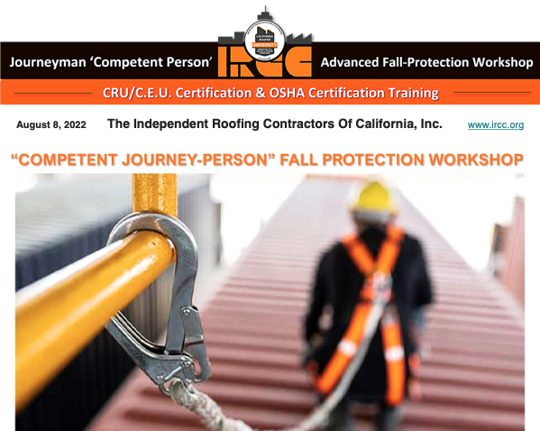 Competent journey-person fall protection workshop