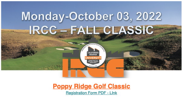 PRESENTED BY THE IRCC BOARD OF DIRECTORS &amp; CRU - ALLIANCE FOR ROOFING EDUCATION</span>12:00 Noon. Shotgun