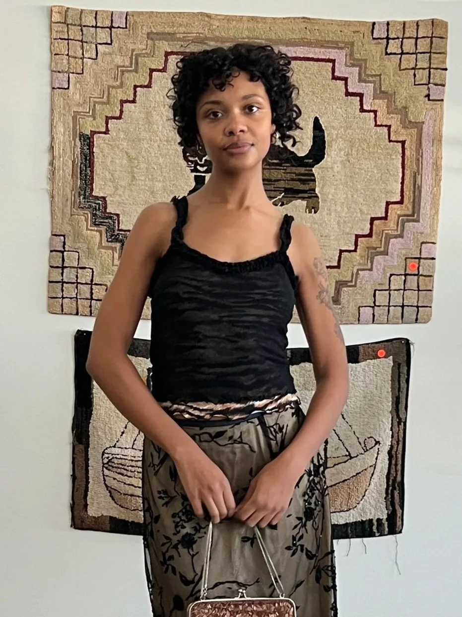 Vintage Double Layer Black Animal Print Ruffle Tank Top