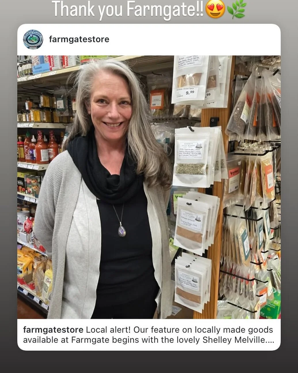 Thank you Farmgate Store for providing a place to sell my handcrafted signature spice blends🤗🌿✨

#farmgate #mayneisland #shoplocal #spiceblends #grateful