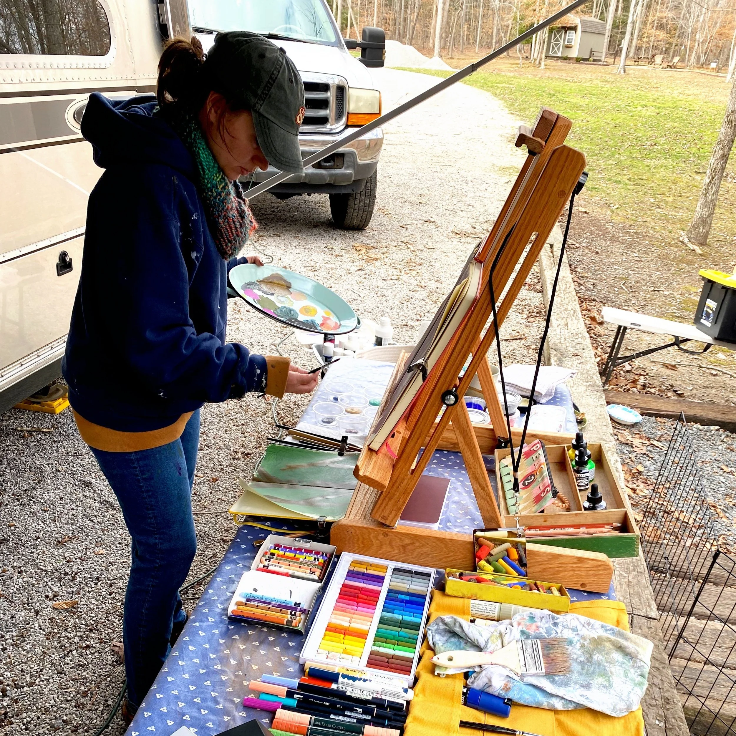 Painting at campground in Cookeville