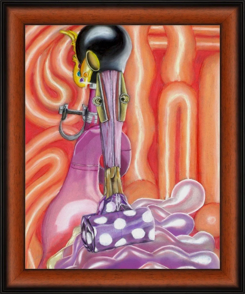 BalloonBill, 16x20, Smooth Matte Lexington Brown Frame