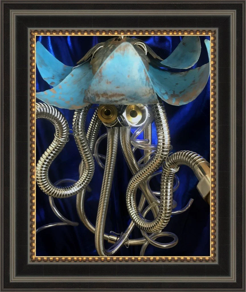 OctoPipes, 8x10, Smooth Matte Hudson Black And Gold Frame