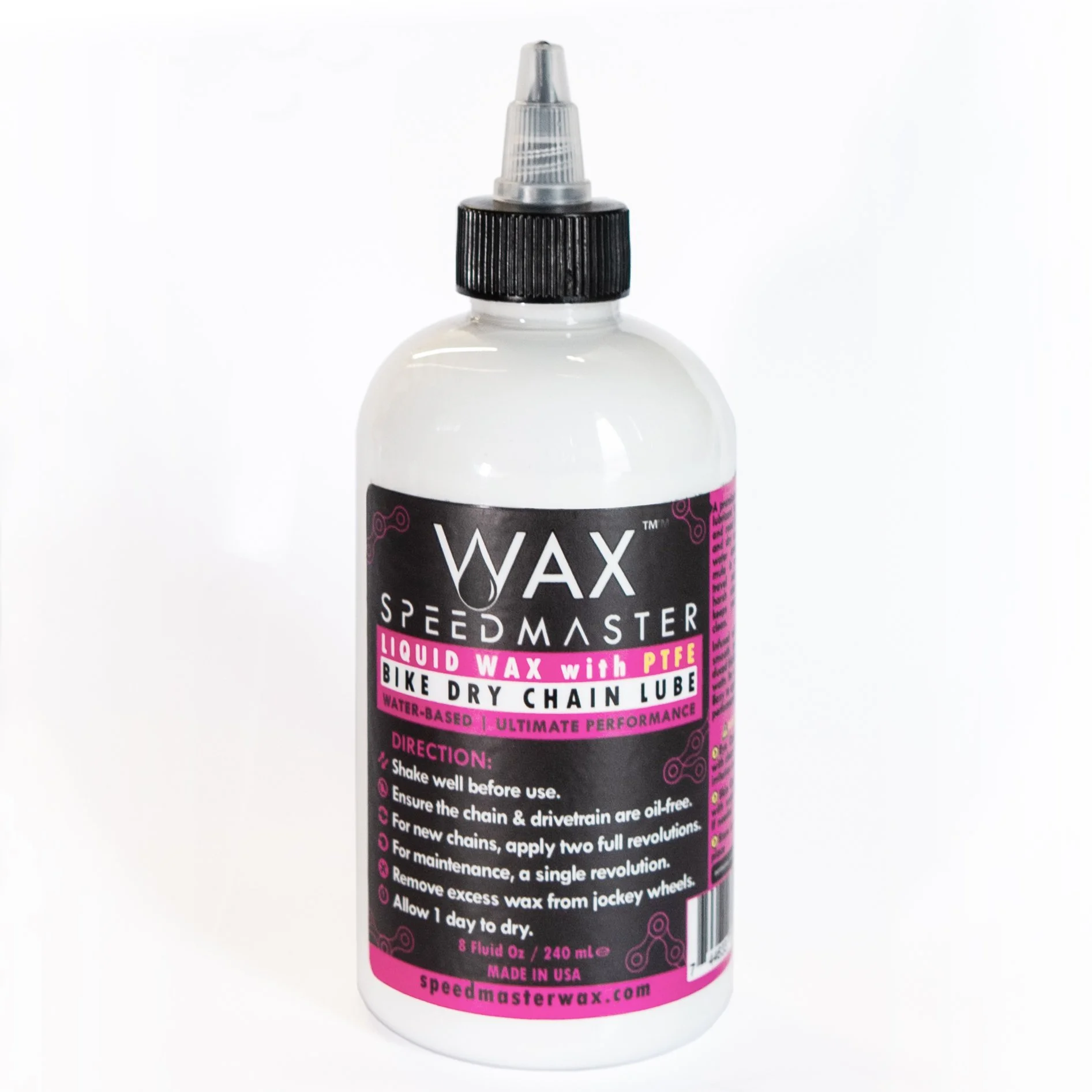 <NEW 2025 formula> Liquid Wax with PTFE : Bike Dry Chain Lube 8FL oz - Speedmaster Wax