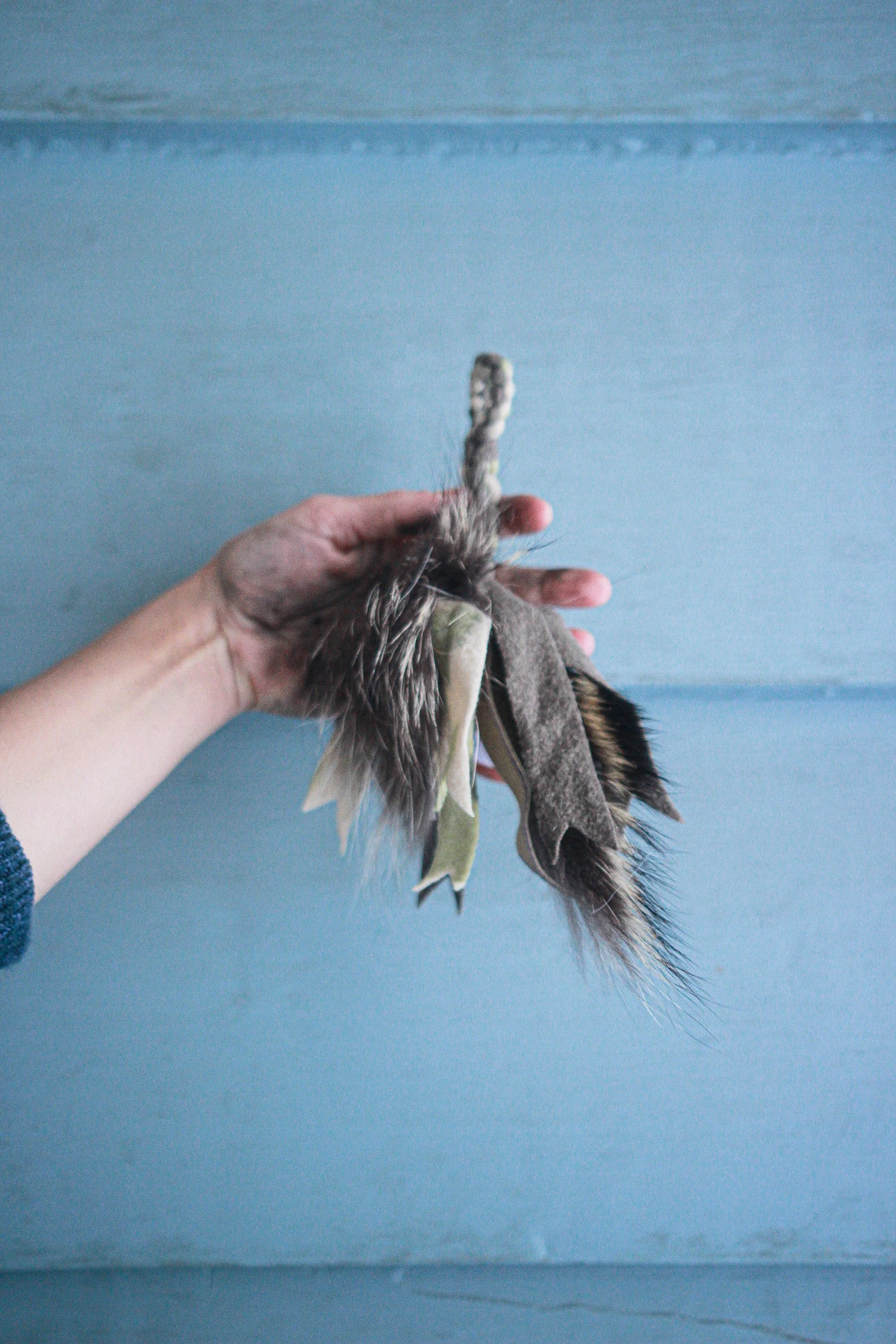 Leurre avec fourrure recyclée