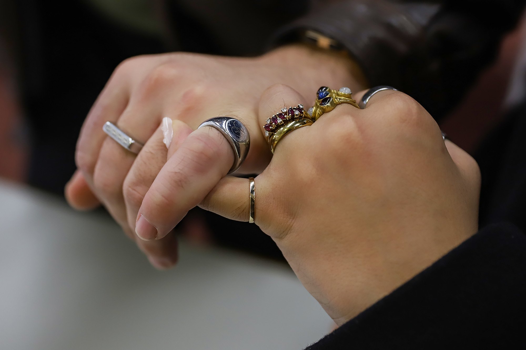 Chantal De Los Santos and her boyfriend David Nizar Giardina offered each other promise rings after agreeing to eventually get married, no longer under pressure from De Los Santos' lack of legal status. (Photo by Sandra Sadek)