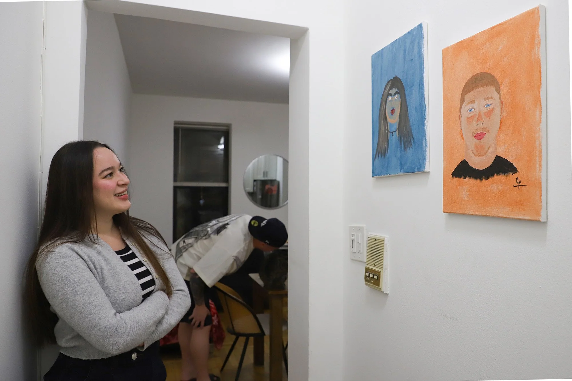 Camila Palacio and Brian Rosario have lived together in NYC since 2021, when Rosario left Puerto Rico to be with Palacio. (Photo by Sandra Sadek)